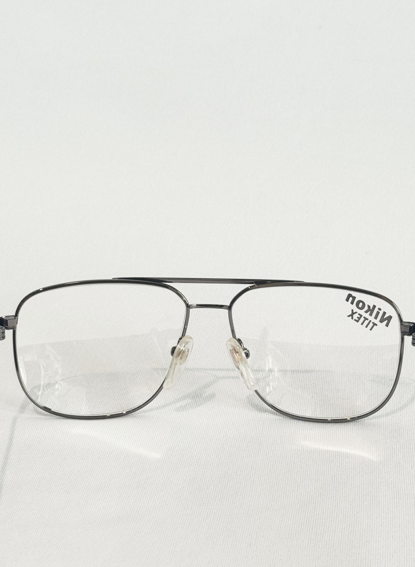 (SUP-540) 90s VINTAGE TWO BRIDGE TITAN FRAME GLASSES - Nikon TITEX