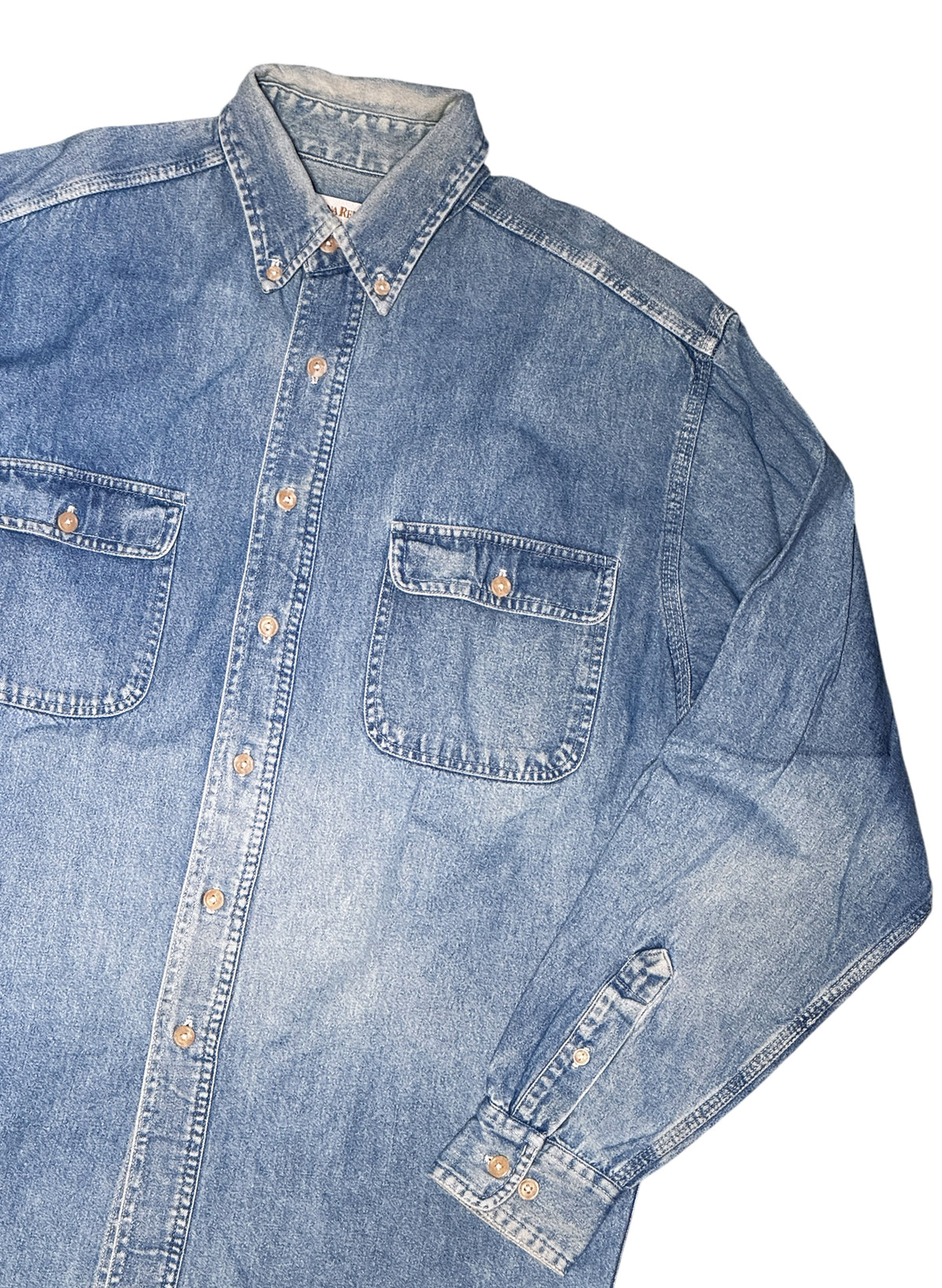 (SUP-863) 90s BANANA REPUBLIC DENIM SHIRT - MADE IN U.S.A.