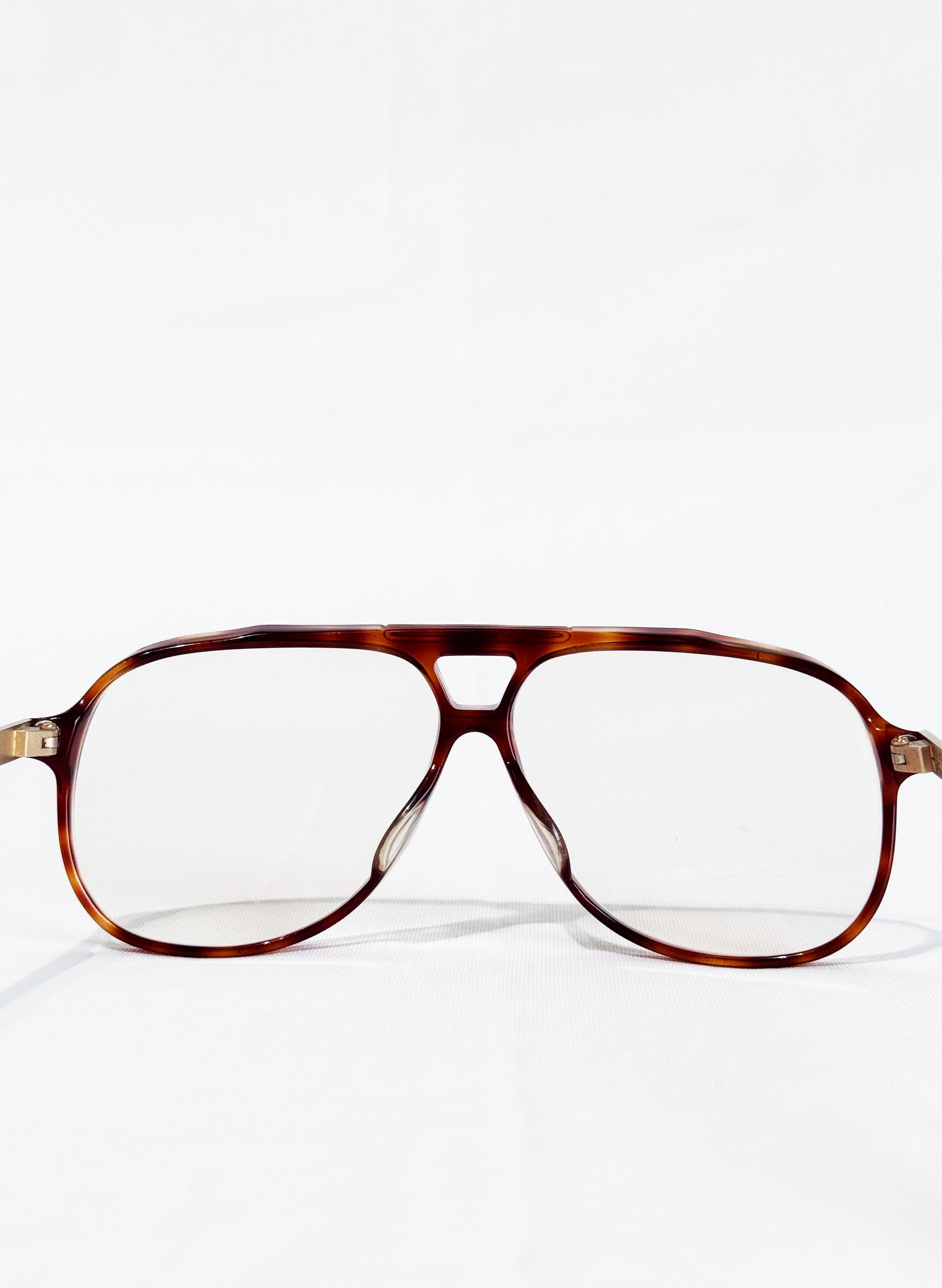 (SUP-789) VINTAGE TWO BRIDGE TORTOISE GLASSES - RALPH renoma PARIS