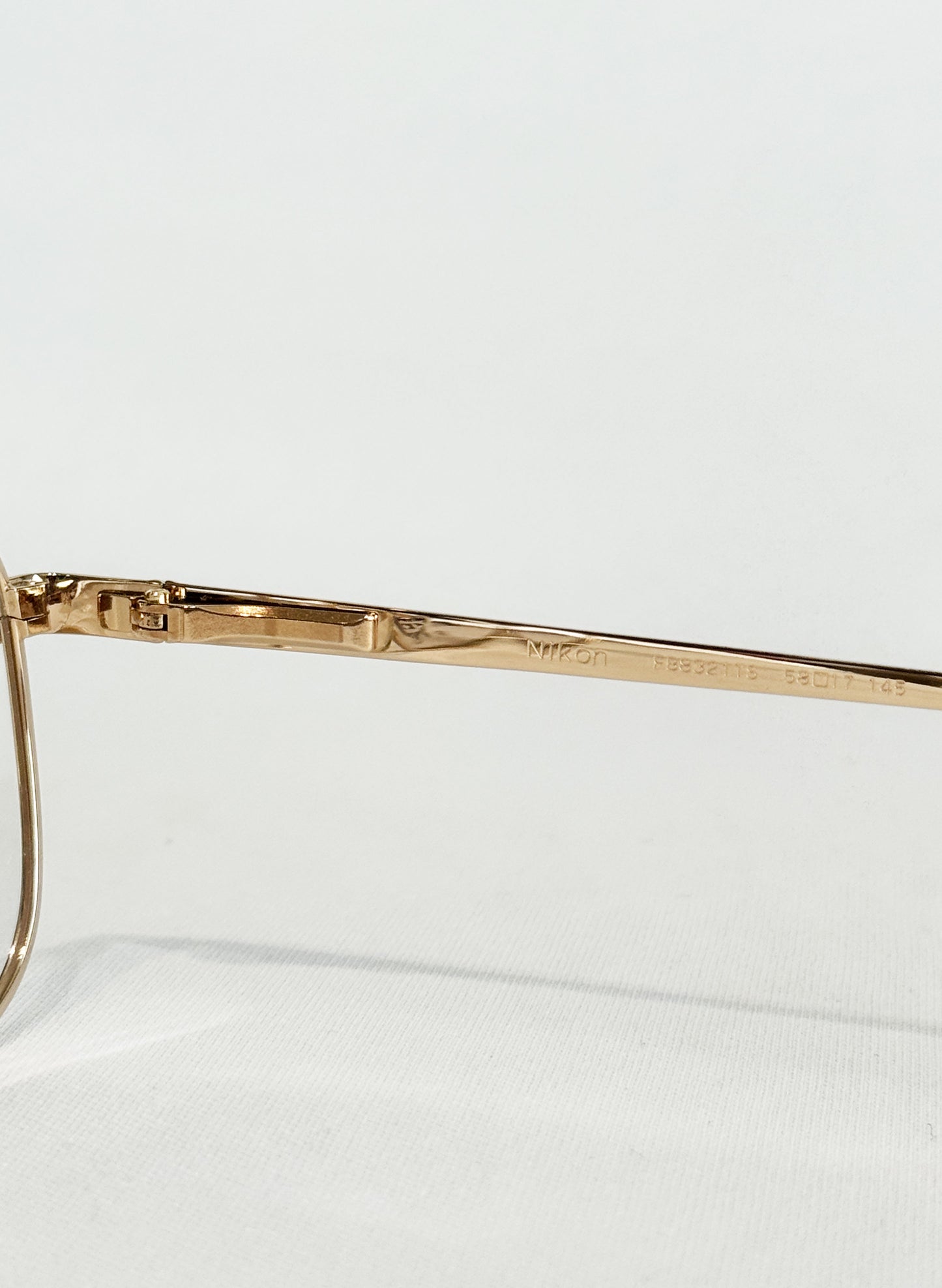 (SUP-558) 90s VINTAGE GOLD FRAME GLASSES Nikon TITEX Ⅱ Ti-P