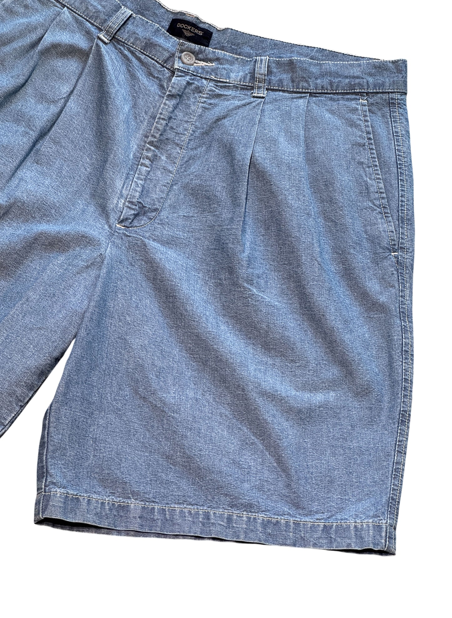 (SUP-726) DOCKERS CHAMBRAY 2TUCK SHORTS