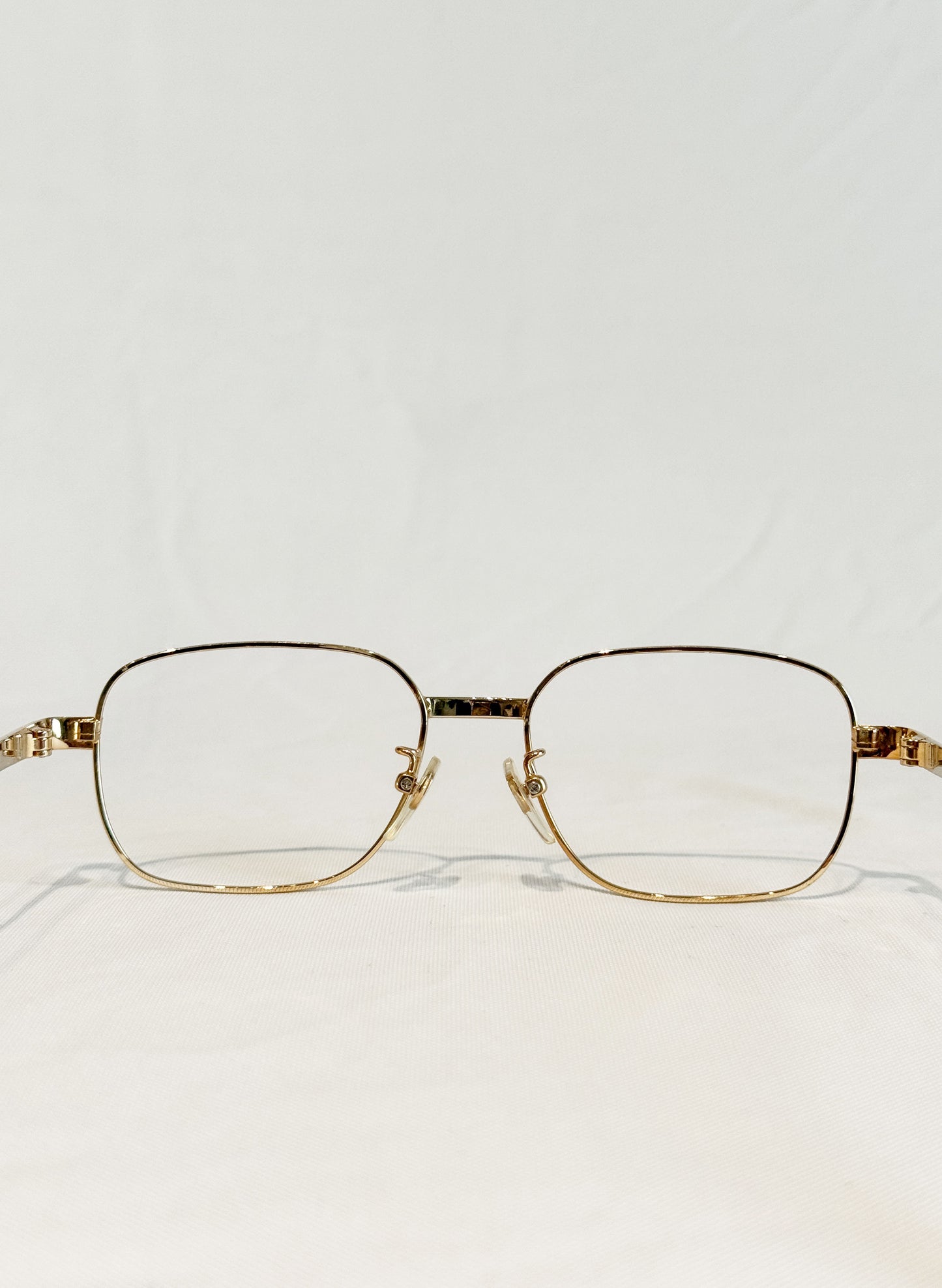 (SUP-419) 90s VINTAGE GOLD FRAME GLASSES Ti-P（レンズなし）