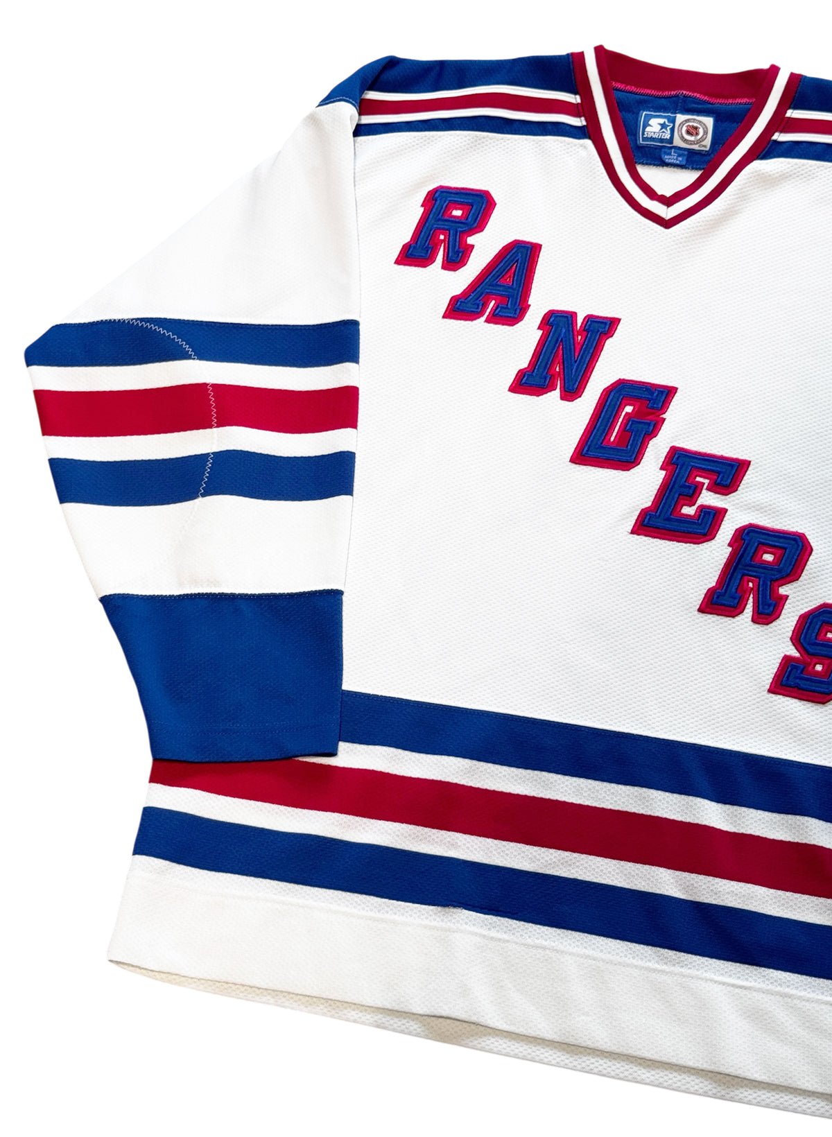 (SUP-795) STARTER NEW YORK RANGERS MESH HOCKEY SHIRT "Away" - L