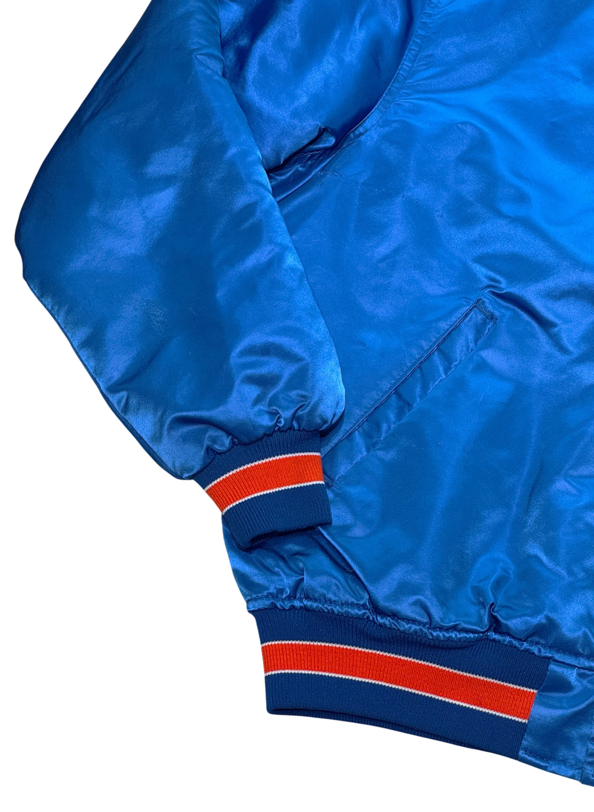(SUP-876) STARTER NEW YORK METS "DAMAGE" NYLON STADIUM JACKET - L - MADE IN U.S.A.