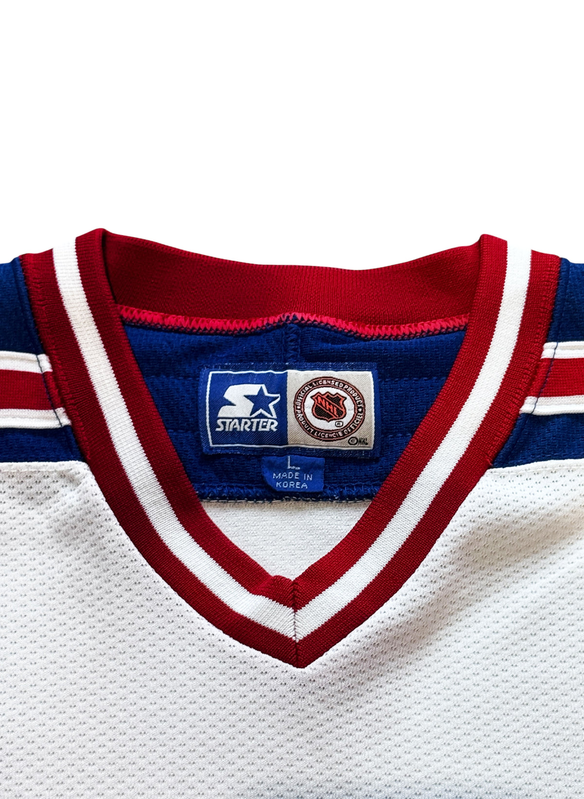 (SUP-795) STARTER NEW YORK RANGERS MESH HOCKEY SHIRT "Away" - L