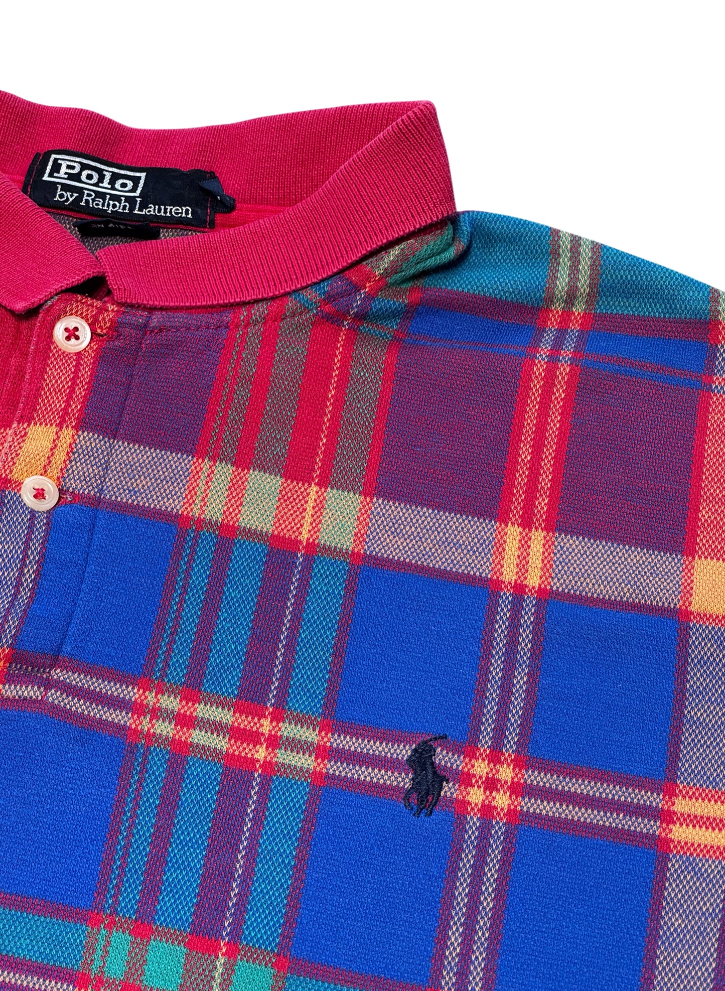 (SUP-675) Polo Ralph Lauren MULTI CHECK POLO SHIRT - MADE IN U.S.A.