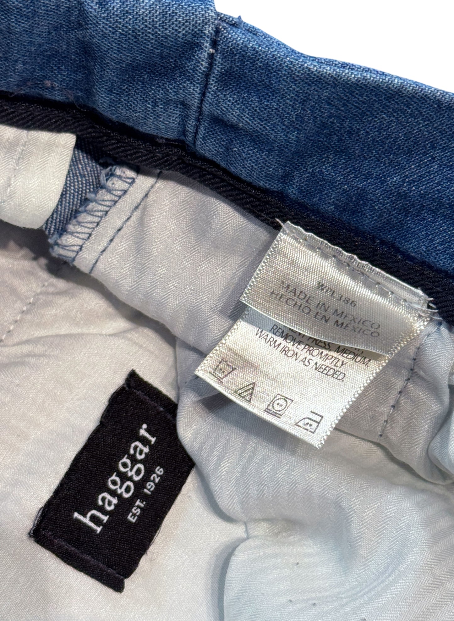 (SUP-738) HAGGAR DENIM SLACKS - W36xL30 - MADE IN MEXICO
