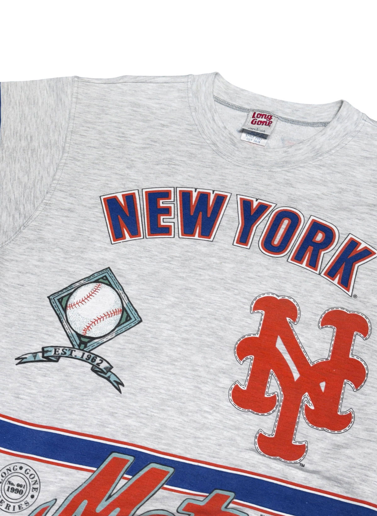 (SUP-882) MLB 1969 NEW YORK METS CREW NECK SWEAT - L - MADE IN U.S.A.