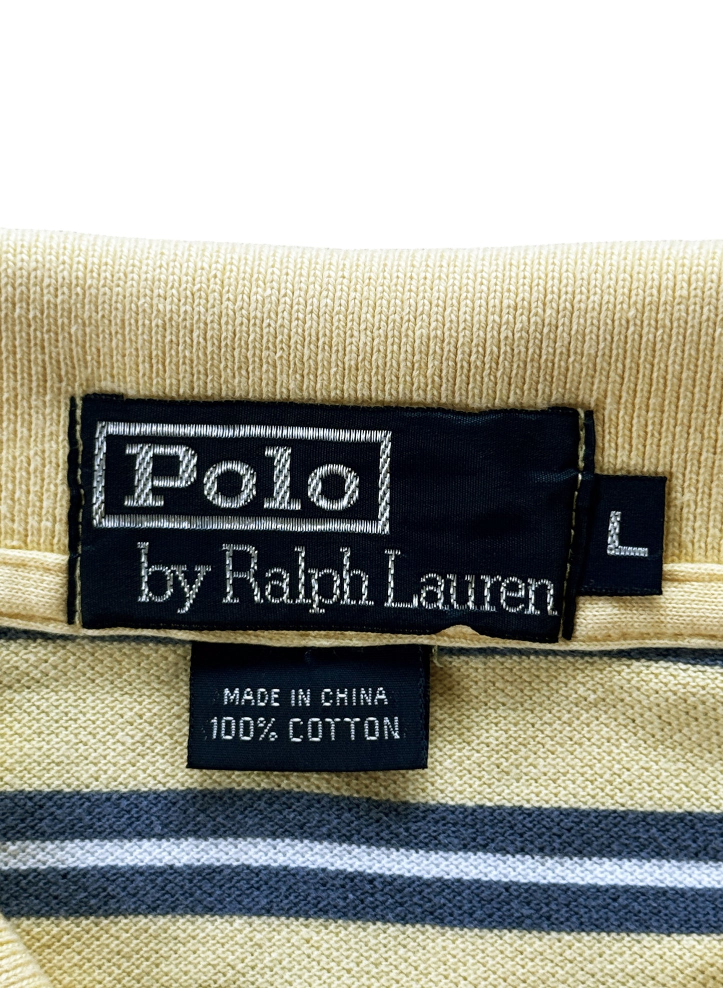 (SUP-701) Polo Ralph Lauren BORDER POLO SHIRT - YELLOW/BLUE/WHITE