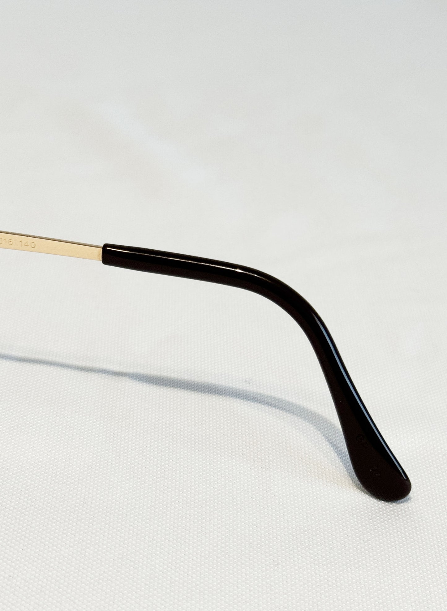 (SUP-417) 90s VINTAGE TWO BRIDGE GOLD FRAME GLASSES Nikon TITEX Ⅱ Ti-P