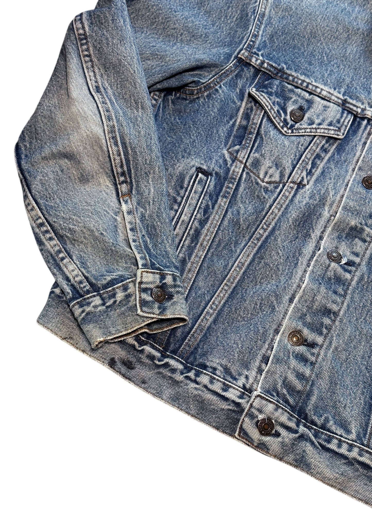 (SUP-610) 80s LEVI'S 70506 - 0216 "BORO" DENIM JACKET - MADE IN U.S.A.