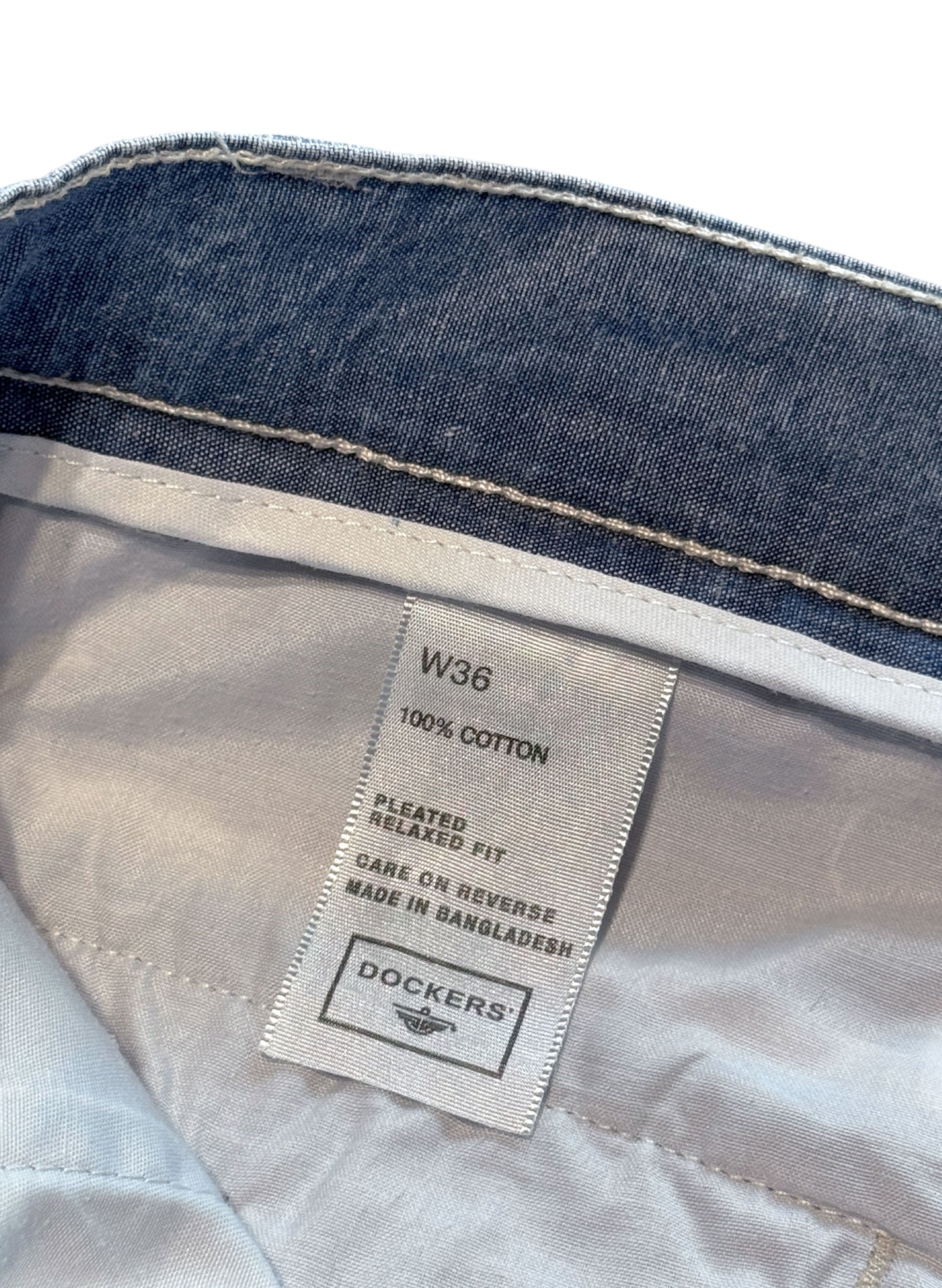 (SUP-726) DOCKERS CHAMBRAY 2TUCK SHORTS