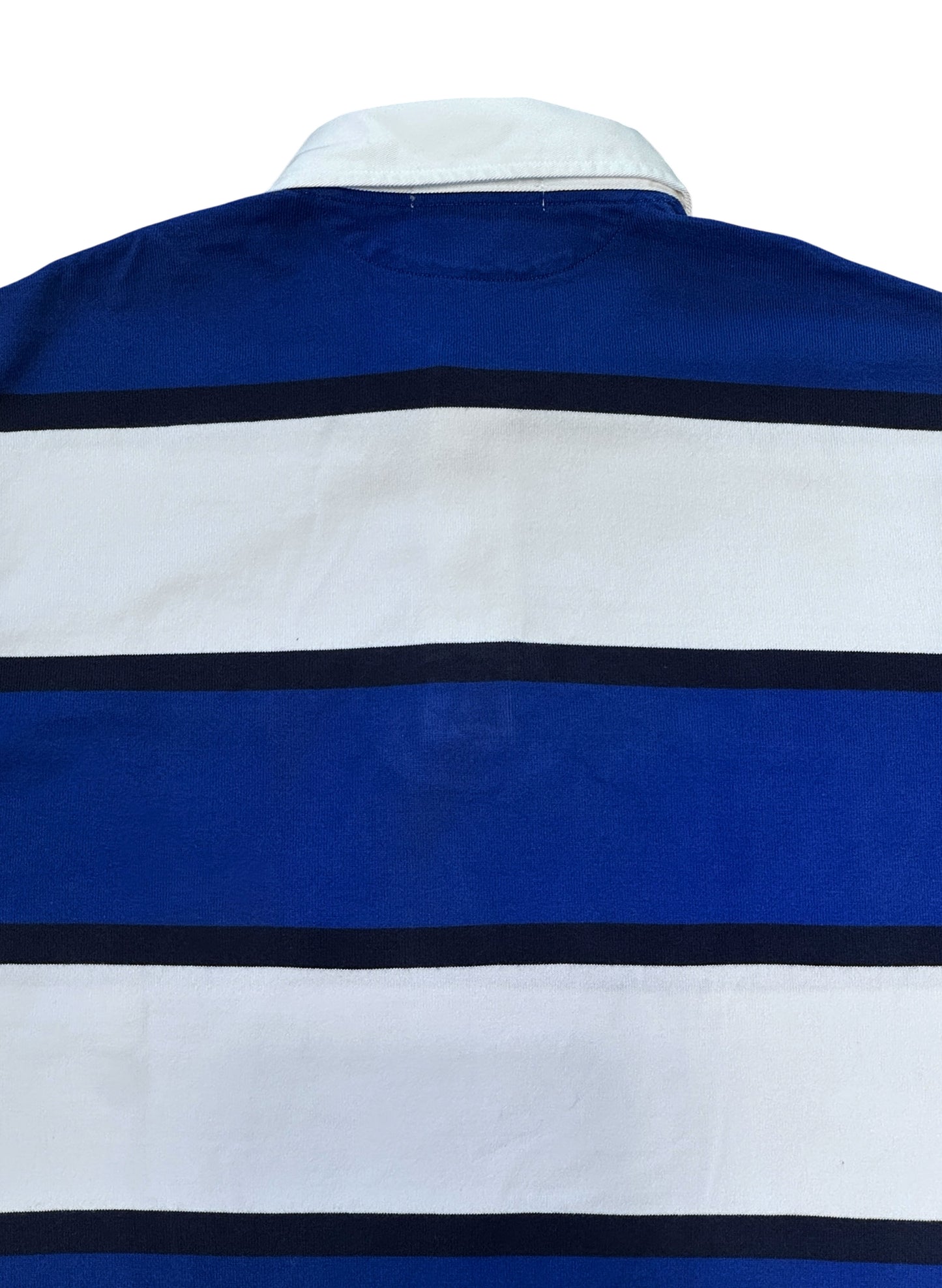 (SUP-703) Polo Ralph Lauren RUGBY SHIRT - WHITE/BLUE/NAVY