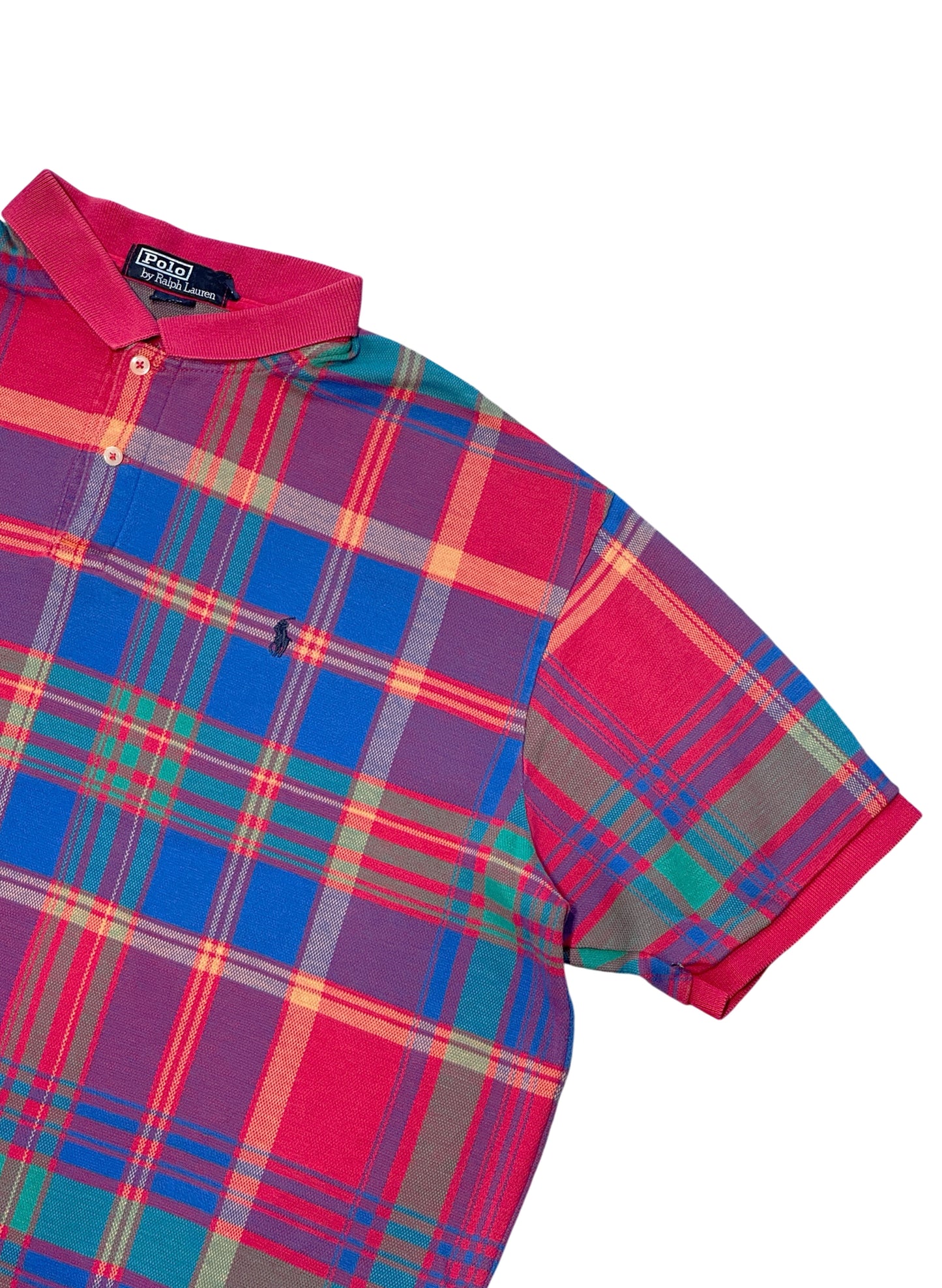 (SUP-675) Polo Ralph Lauren MULTI CHECK POLO SHIRT - MADE IN U.S.A.