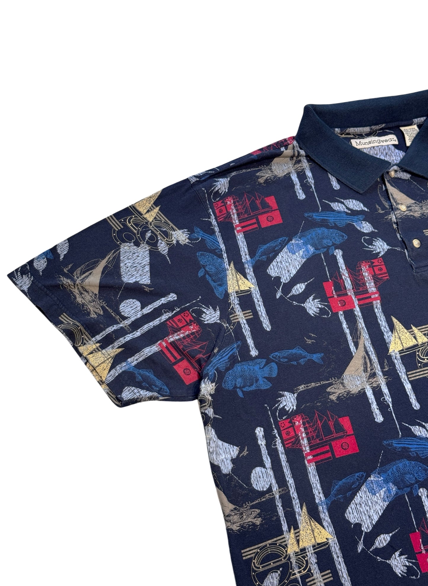 (SUP-692) Munsingwear FISHING POLO SHIRT