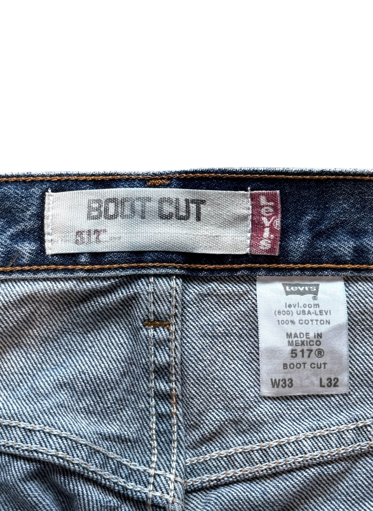 (SUP-816) LEVI'S 517 BOOT CUT DENIM - W33 - MADE IN MEXICO