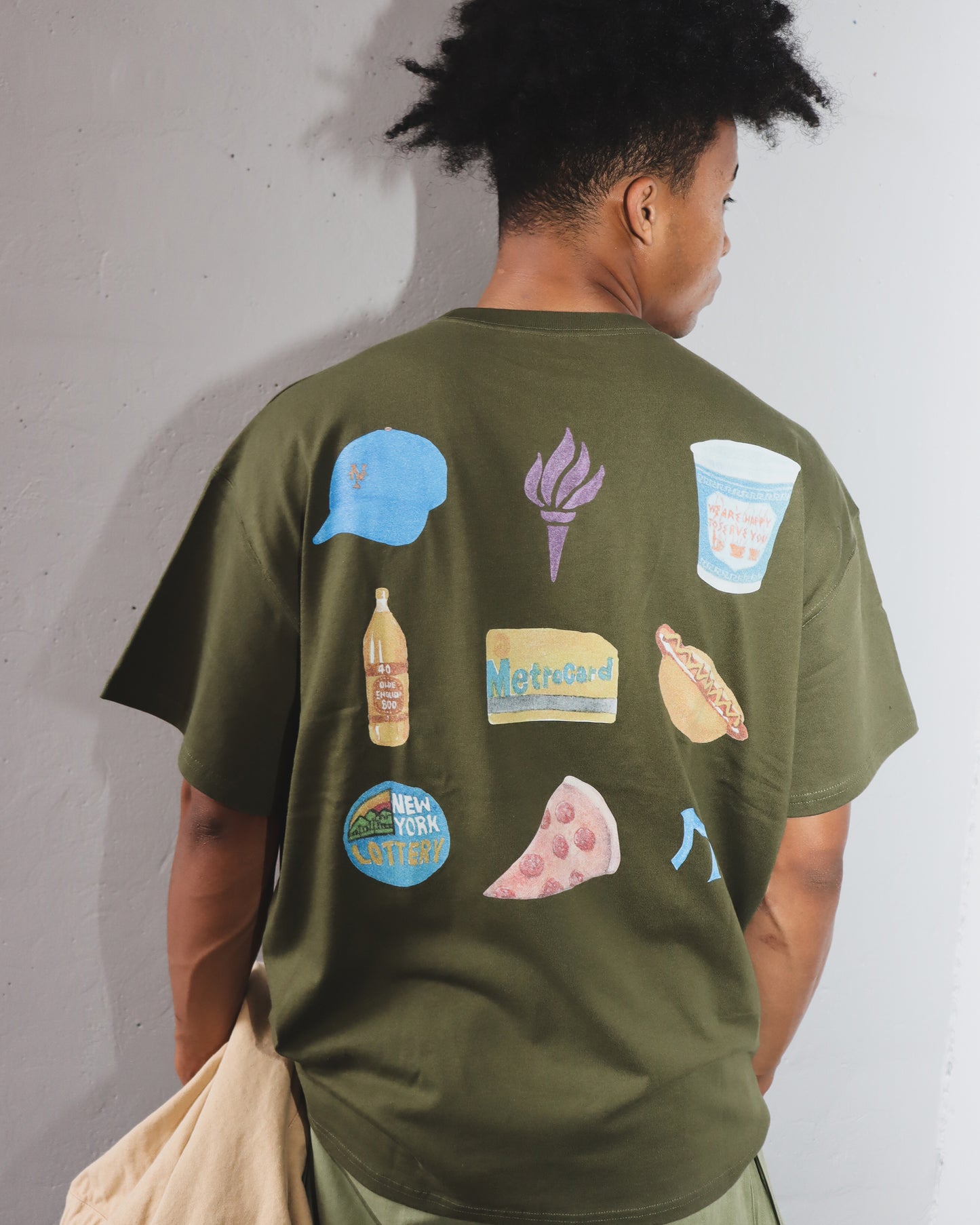WOODBLOCK x TSUYOSHI YAMANAKA POCKET T-SHIRT OLIVE (WB-26SS-024)