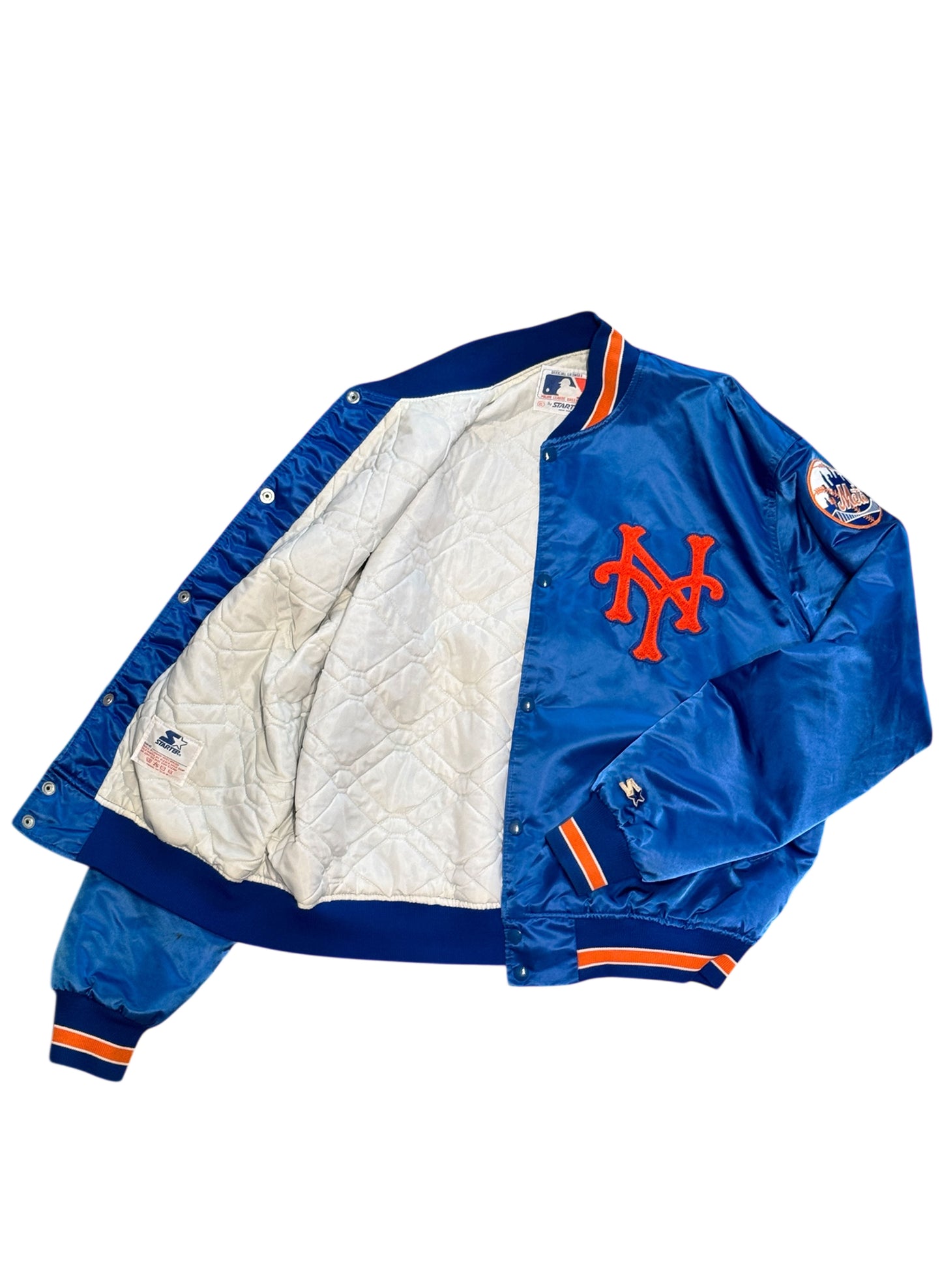 (SUP-559) STARTER NEW YORK METS QUILTING NYLON STADIUM JACKET - XL - MADE IN U.S.A.