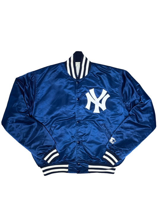 (SUP-844) STARTER MLB NEW YORK YANKEES NYLON STADIUM JACKET - M - MADE IN U.S.A.