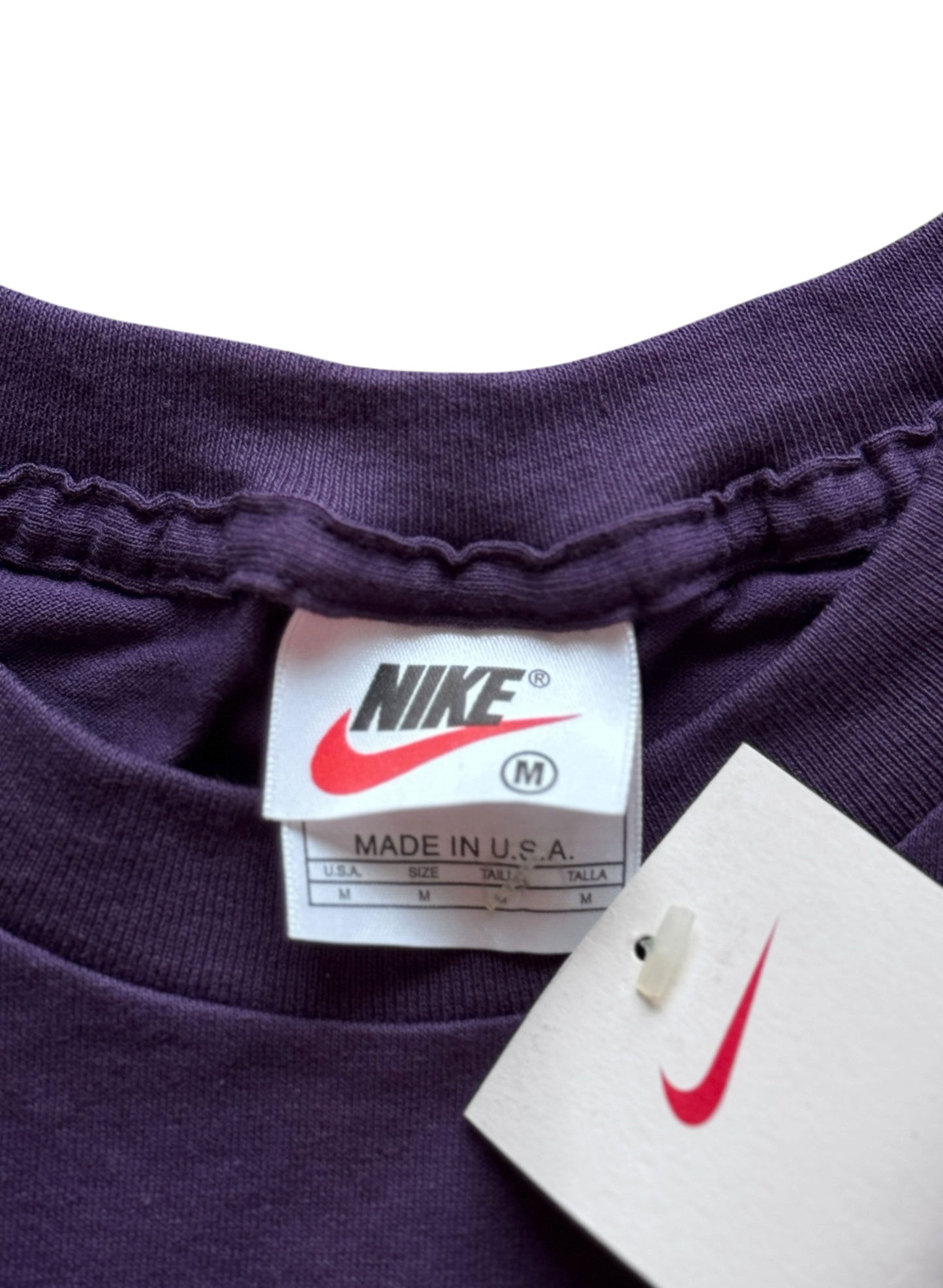 (SUP-607) DEADSTOCK NIKE LOGO EMBROIDERY S/S TEE - MADE IN U.S.A.