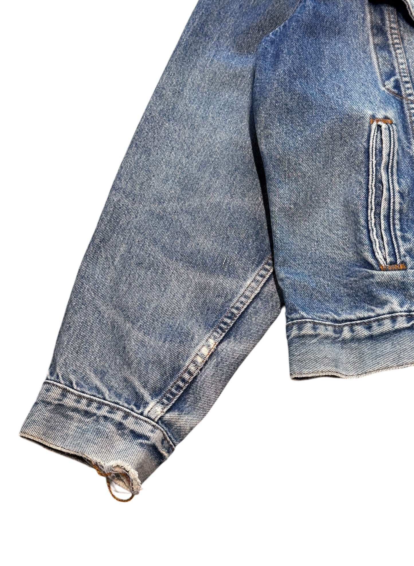 (SUP-609) 90s LEVI'S 70506 0216 "BORO" DENIM JACKET - MADE IN U.S.A.