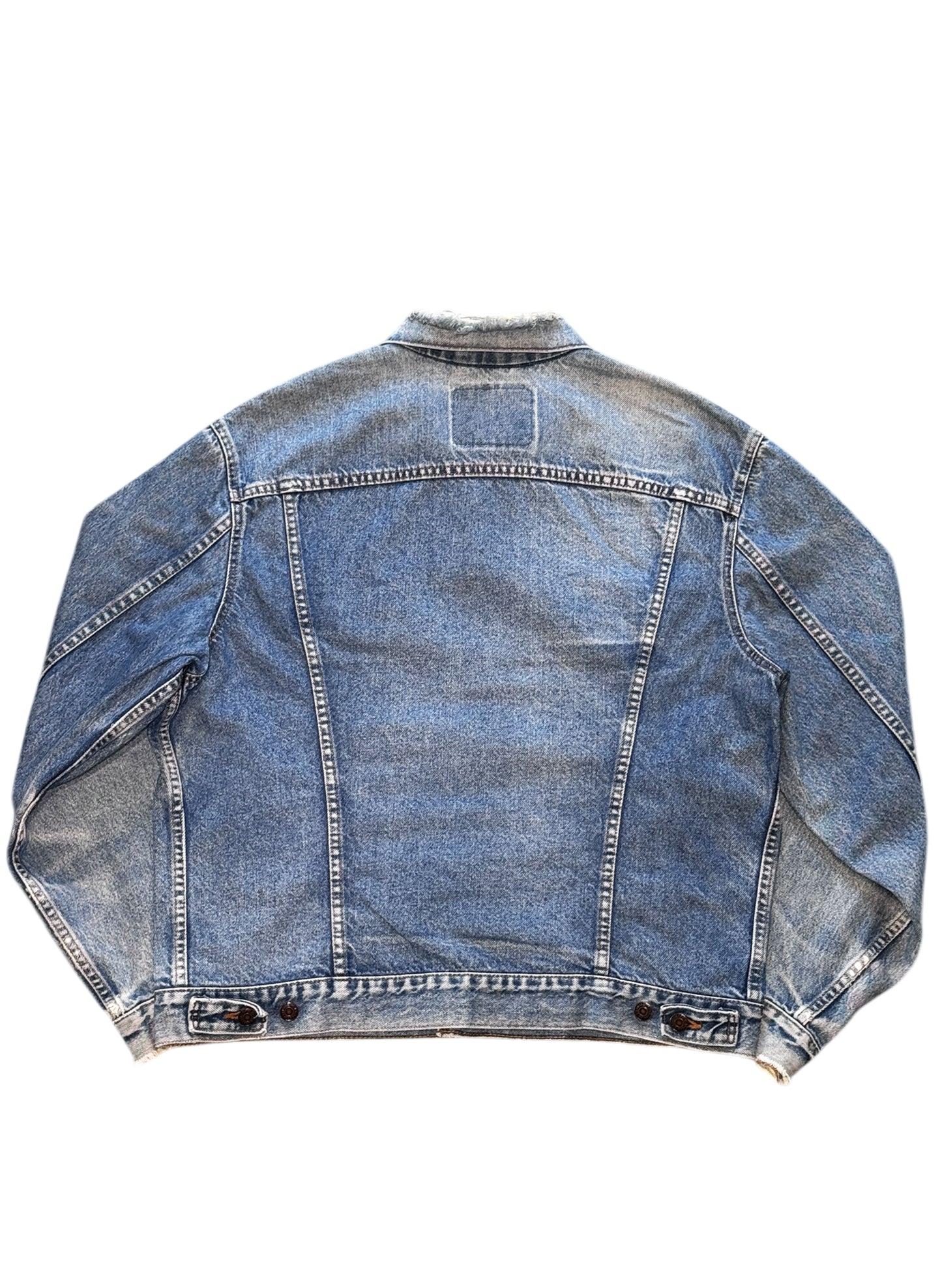 (SUP-609) 90s LEVI'S 70506 0216 "BORO" DENIM JACKET - MADE IN U.S.A.