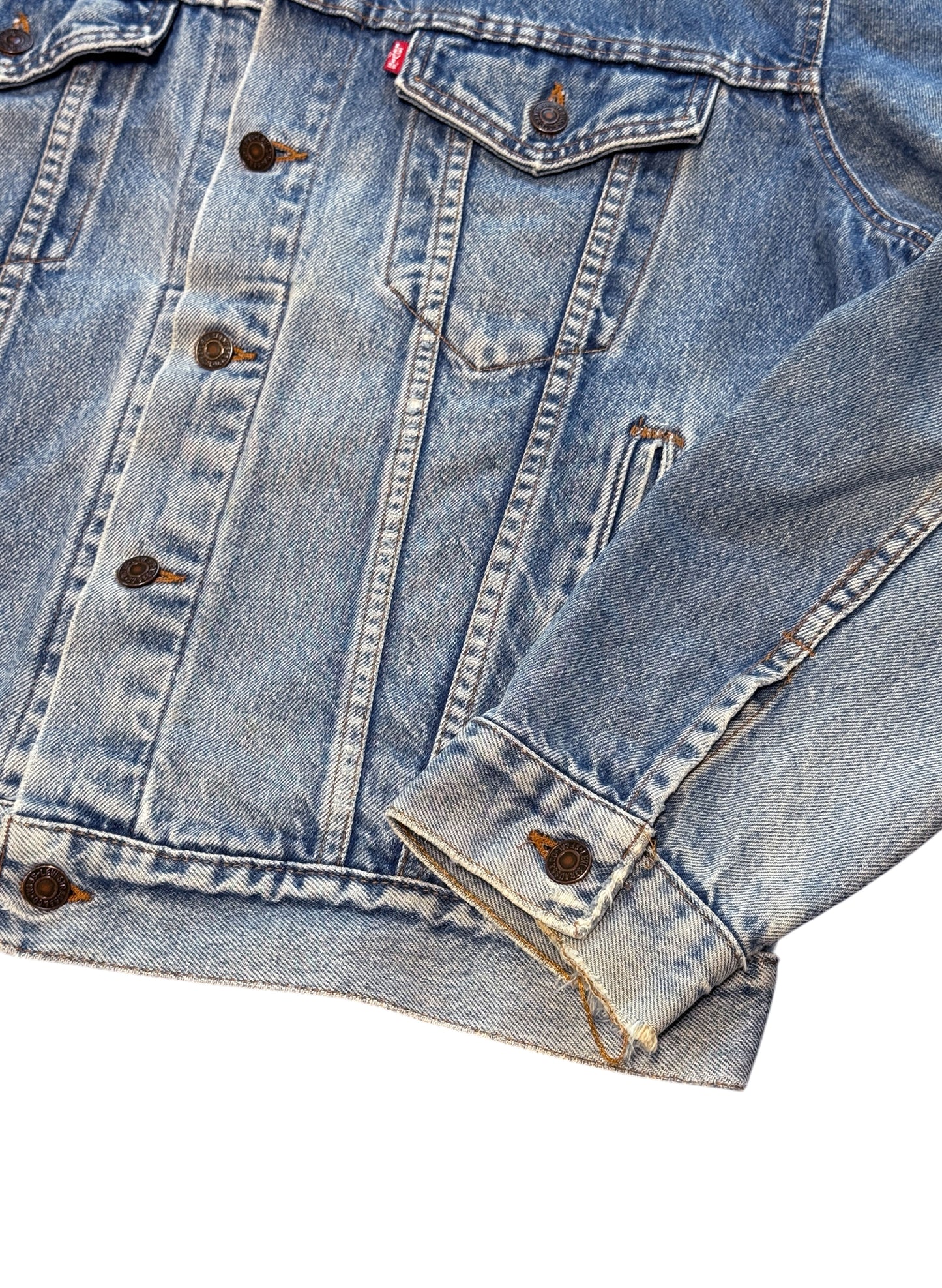 (SUP-609) 90s LEVI'S 70506 0216 "BORO" DENIM JACKET - MADE IN U.S.A.
