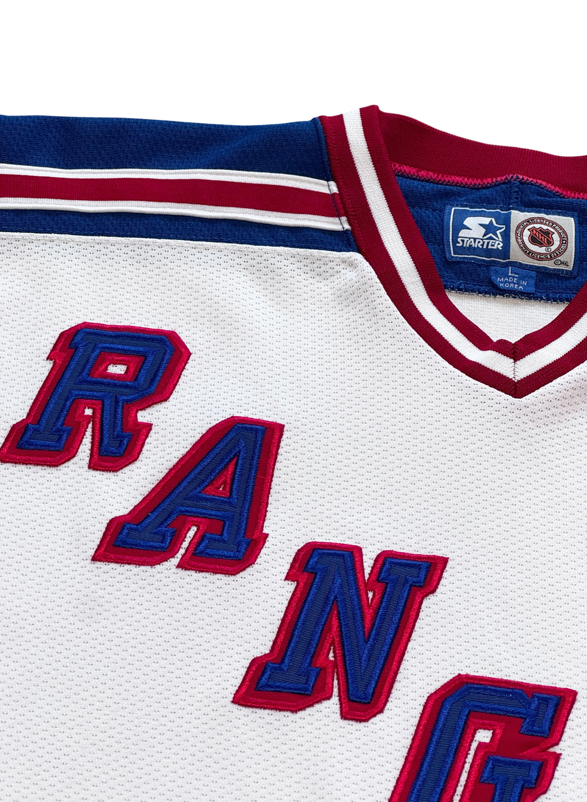 (SUP-795) STARTER NEW YORK RANGERS MESH HOCKEY SHIRT "Away" - L