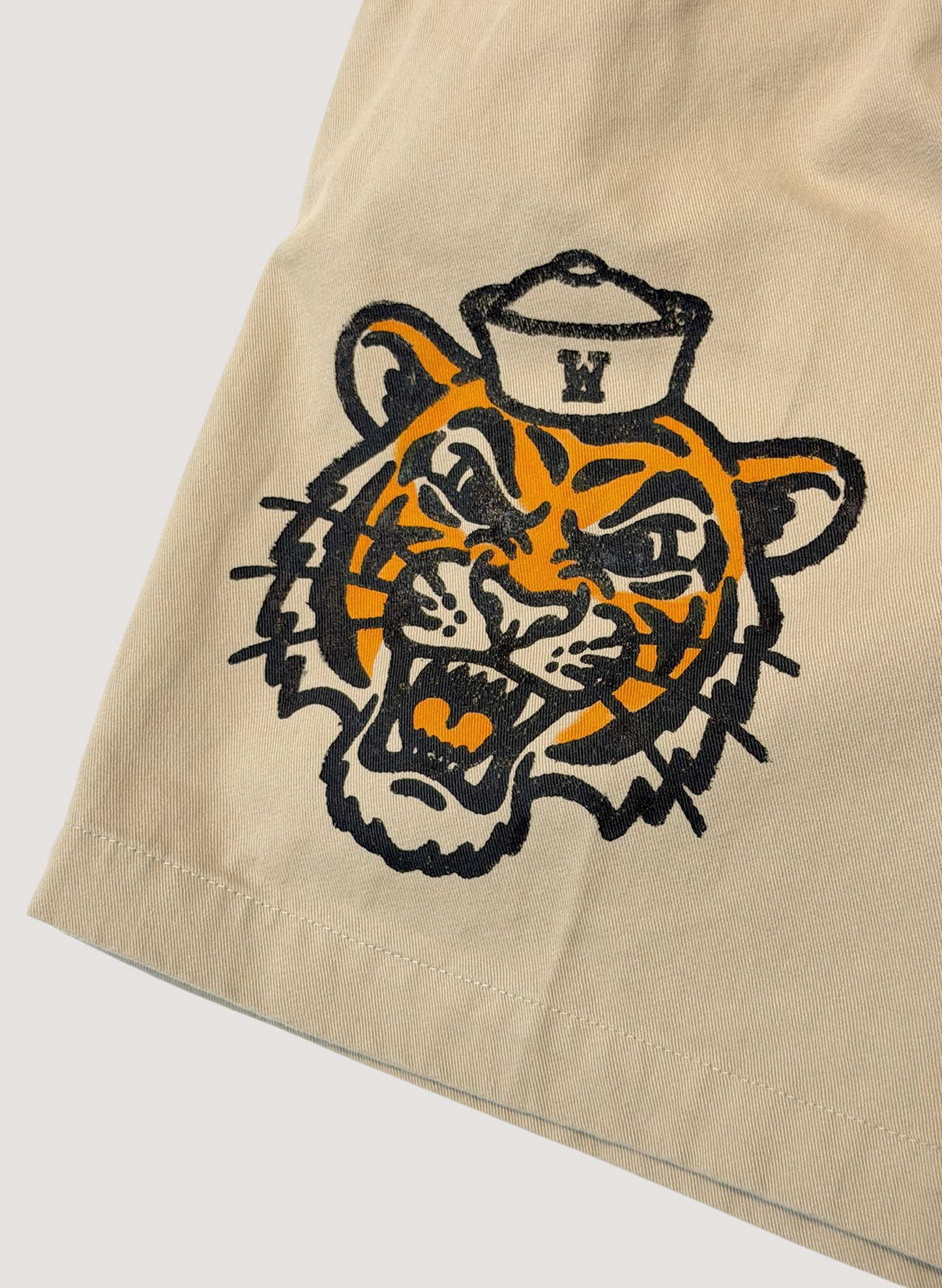 WOODBLOCK CUSTOMIZED 2TUCK TIGER & CHIEF CHINO SHORT PANT (WB-26SS-026)