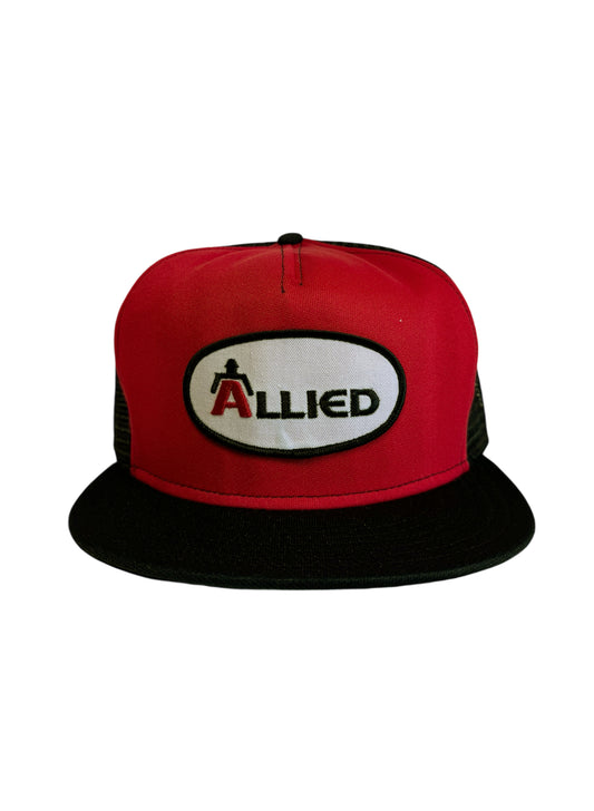 (SUP-224) VINTAGE MESH CAP PATCH - ALLIED - RED/BLACK