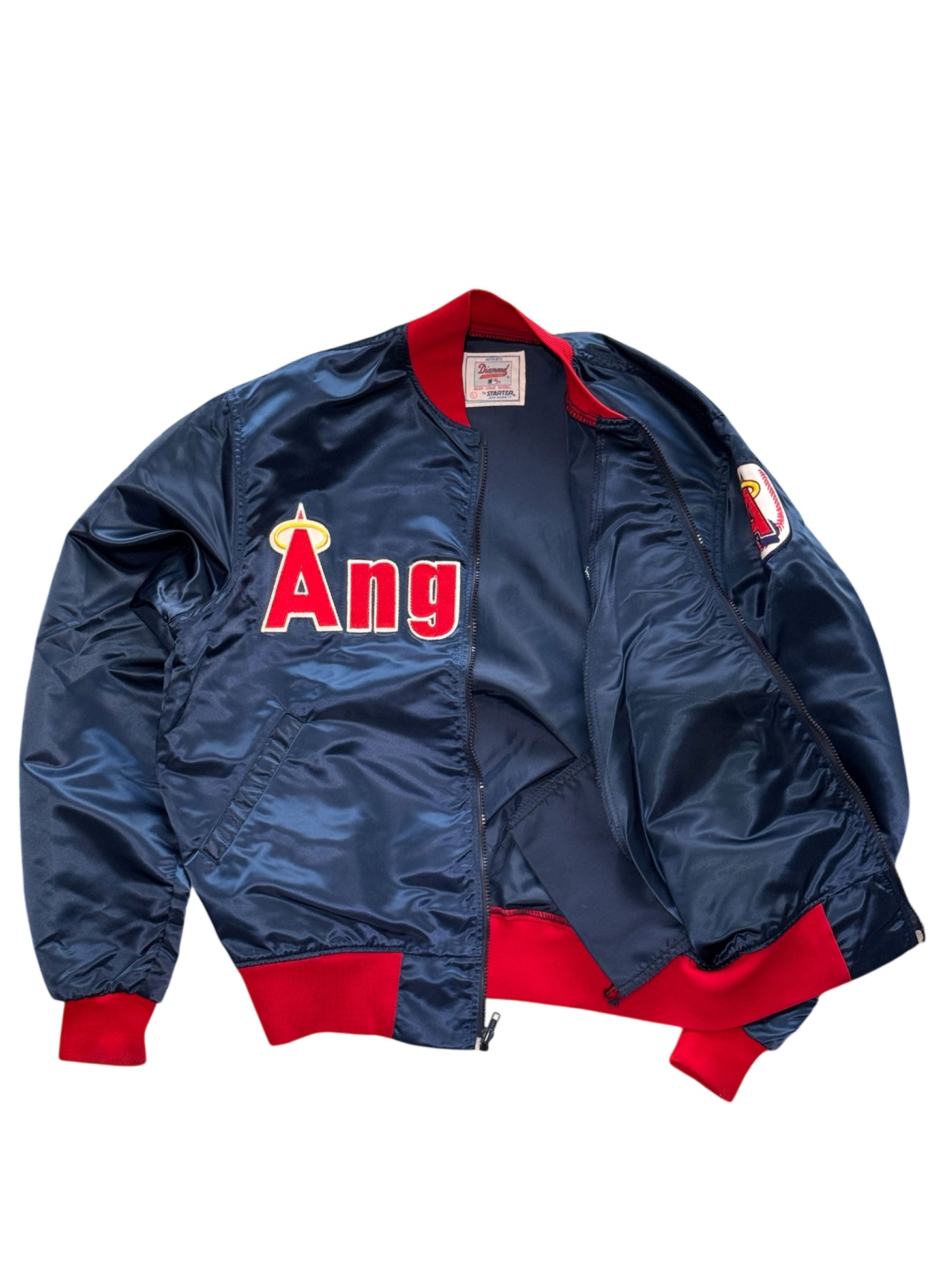 (SUP-506) STARTER MLB ANGELS ZIP UP NYLON JACKET - MADE IN U.S.A.