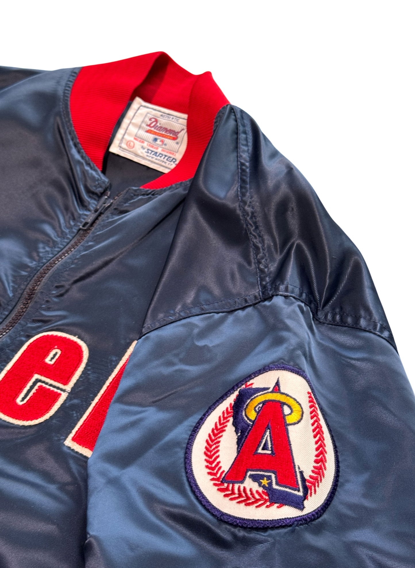 (SUP-506) STARTER MLB ANGELS ZIP UP NYLON JACKET - MADE IN U.S.A.