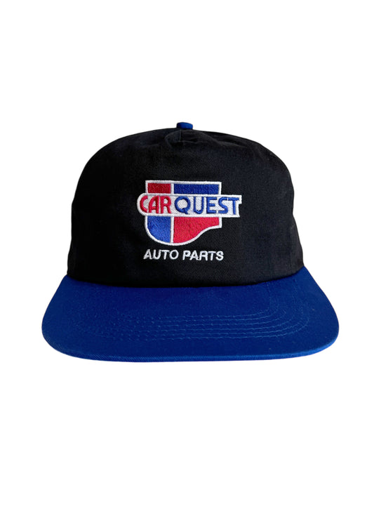 (SUP-211) VINTAGE TRUCKER CAP CAR QUEST - BLACK/BLUE