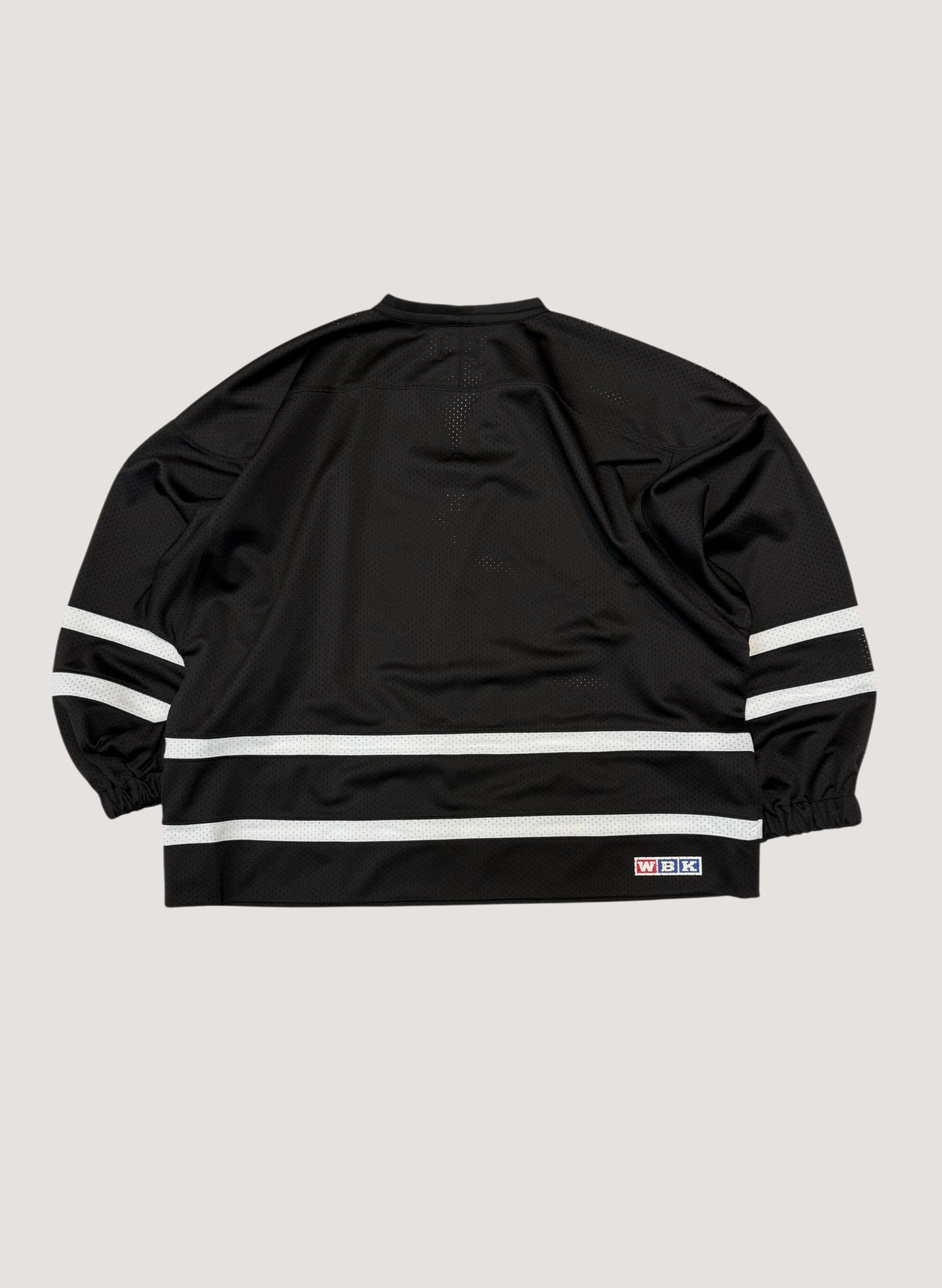 WOODBLOCK LS MESH HOCKEY JERSEY BLACK/WHITE (WB-26AW-001)