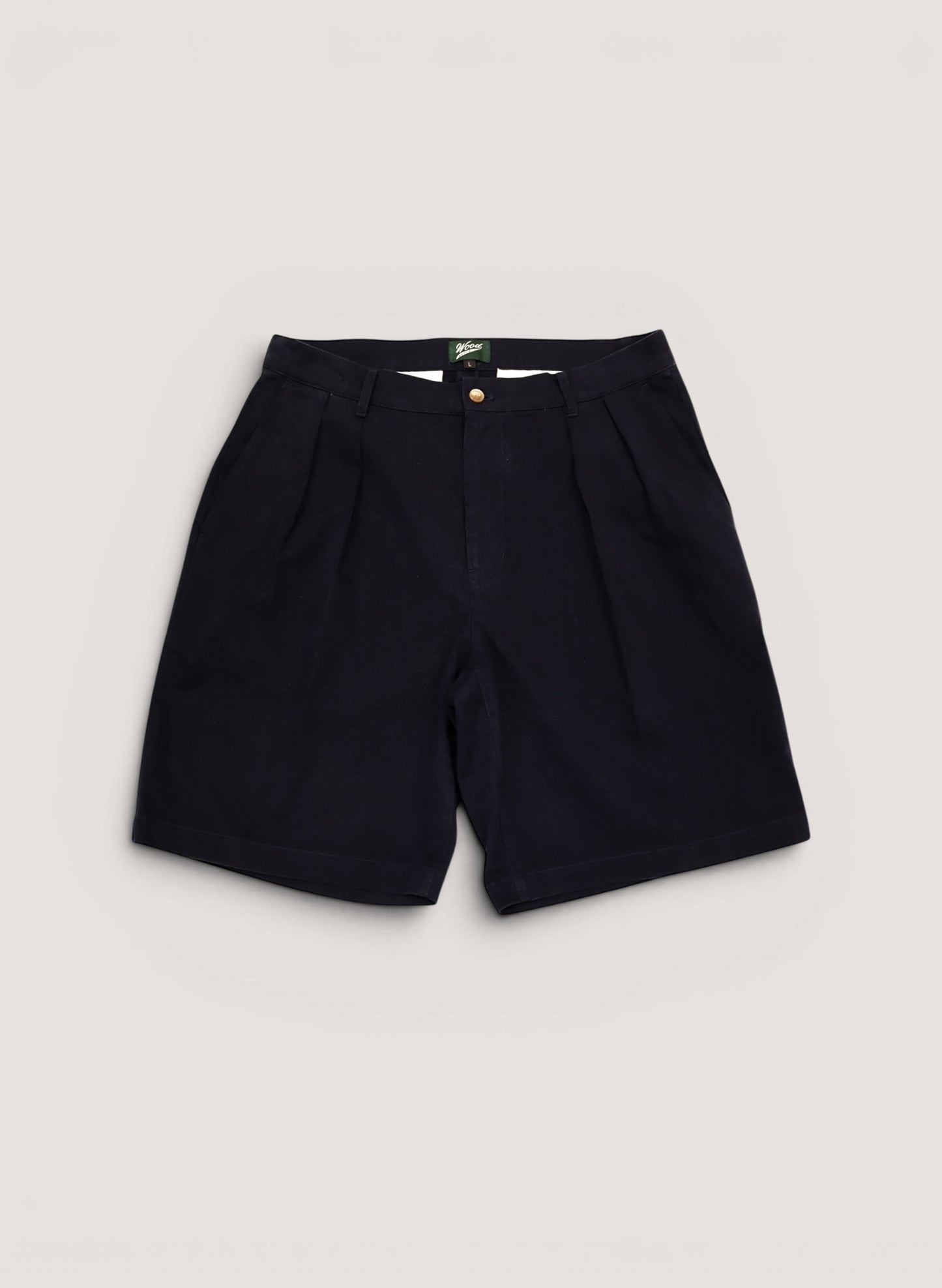 WOODBLOCK 2TUCK CHINO SHORT PANT BLACK (WB-26SS-017)