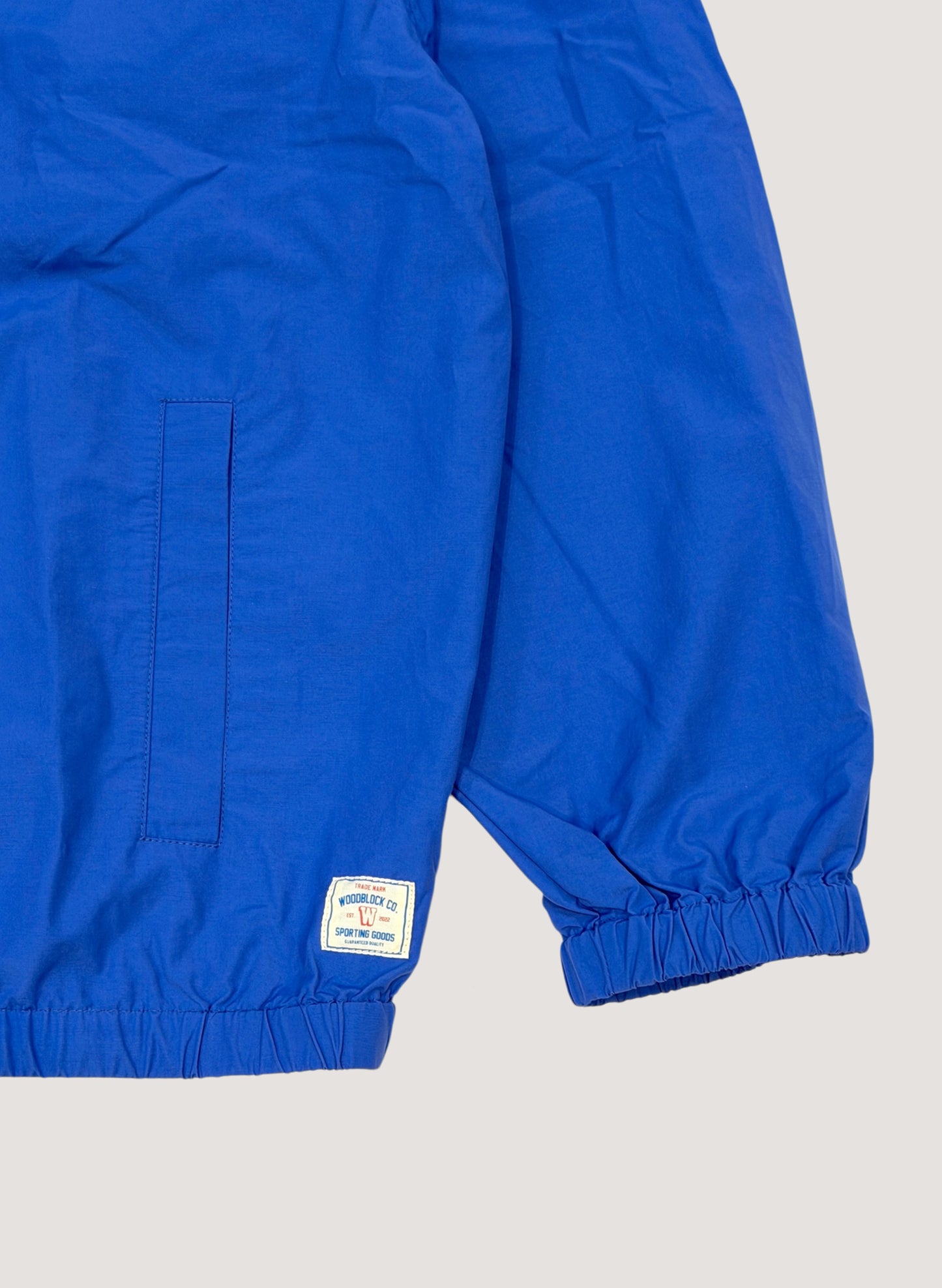 WOODBLOCK COTTON NYLON PULLOVER ANORAK BLUE (WB-26SS-006)