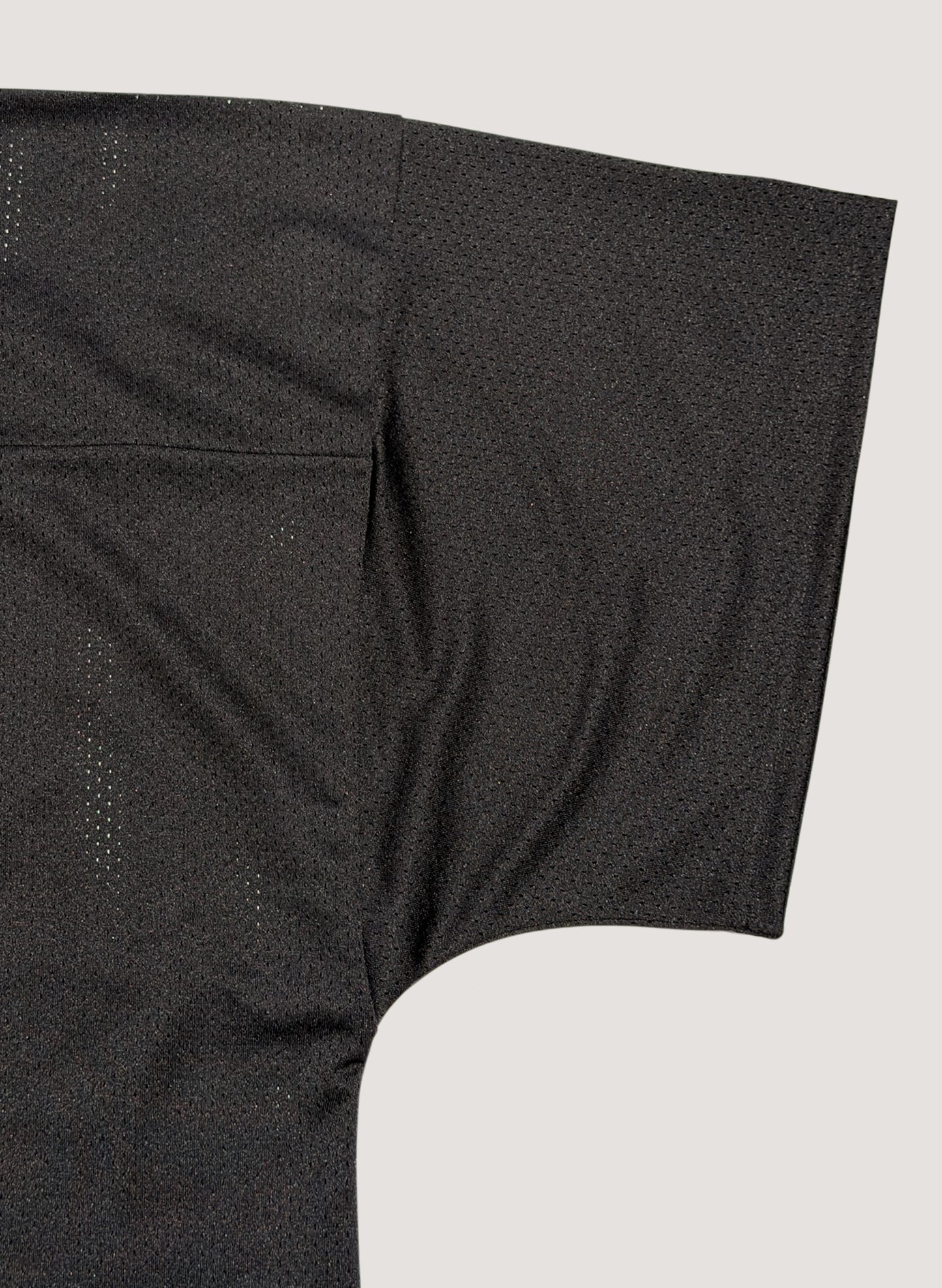 WOODBLOCK 36 S/S CREW NECK MESH FOOTBALL SHIRT BLACK/YELLOW (WB-26SS-020)