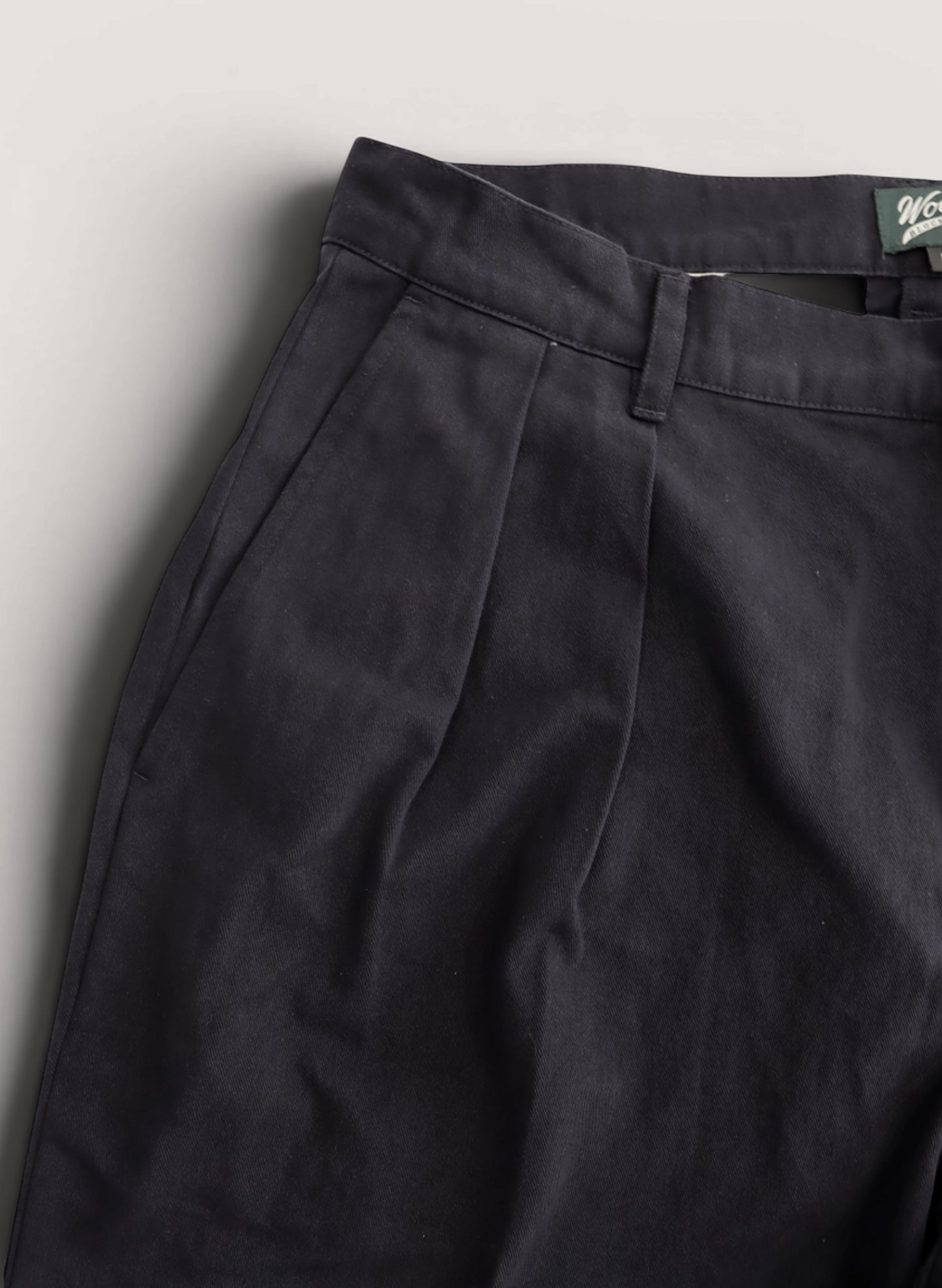WOODBLOCK 2TUCK CHINO SHORT PANT BLACK (WB-26SS-017)