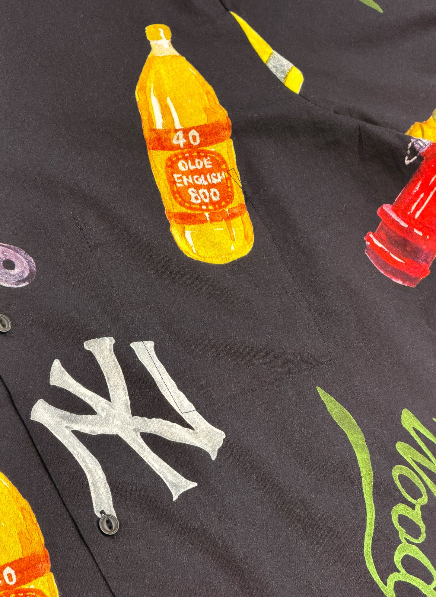 WOODBLOCK x TSUYOSHI YAMANAKA NEW YORK S/S OPEN COLLAR SHIRT BLACK (WB-26SS-021)