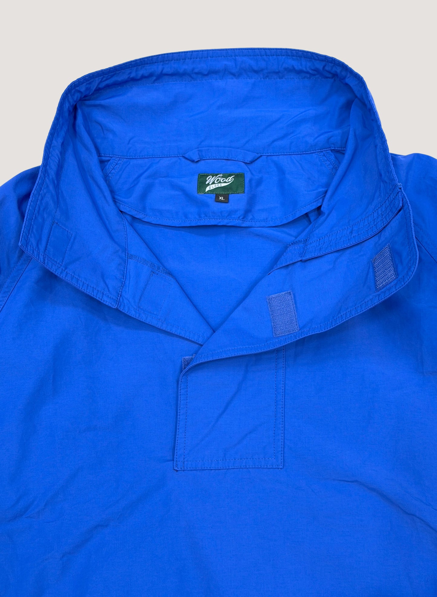 WOODBLOCK COTTON NYLON PULLOVER ANORAK BLUE (WB-26SS-006)
