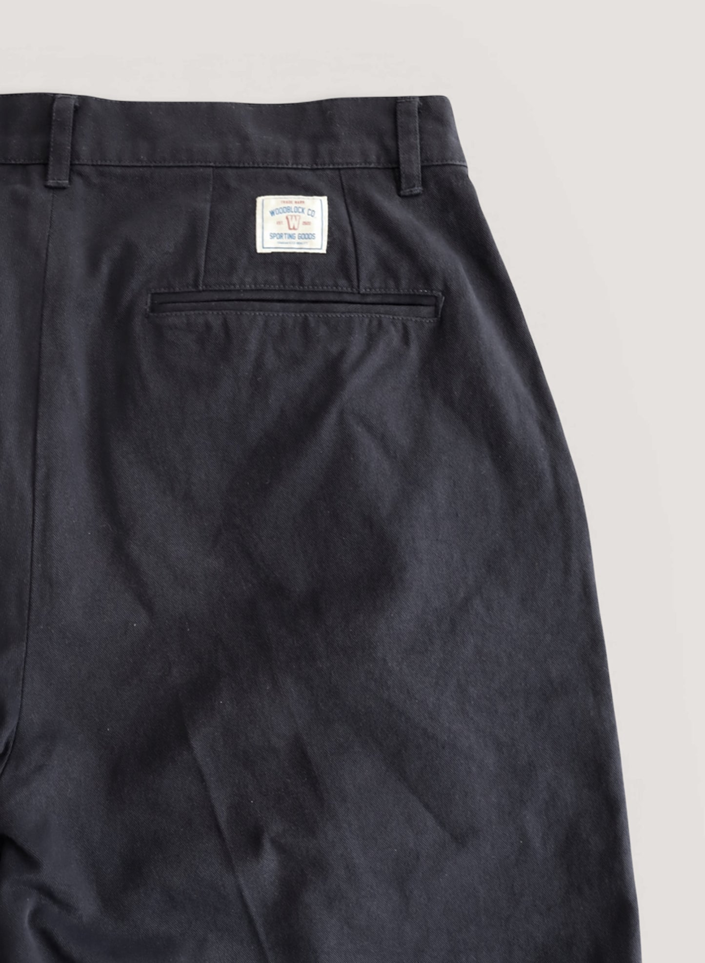 WOODBLOCK 2TUCK CHINO SHORT PANT BLACK (WB-26SS-017)