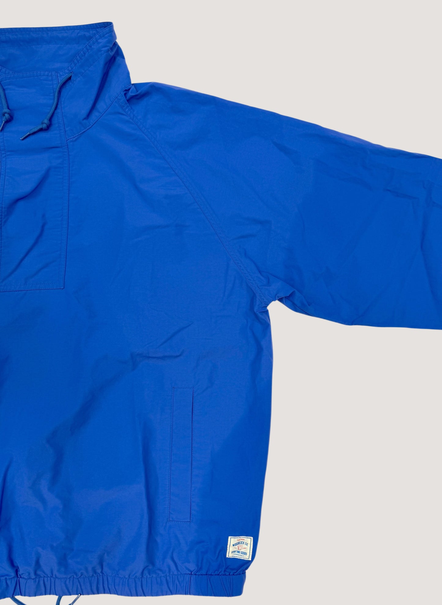 WOODBLOCK COTTON NYLON PULLOVER ANORAK BLUE (WB-26SS-006)