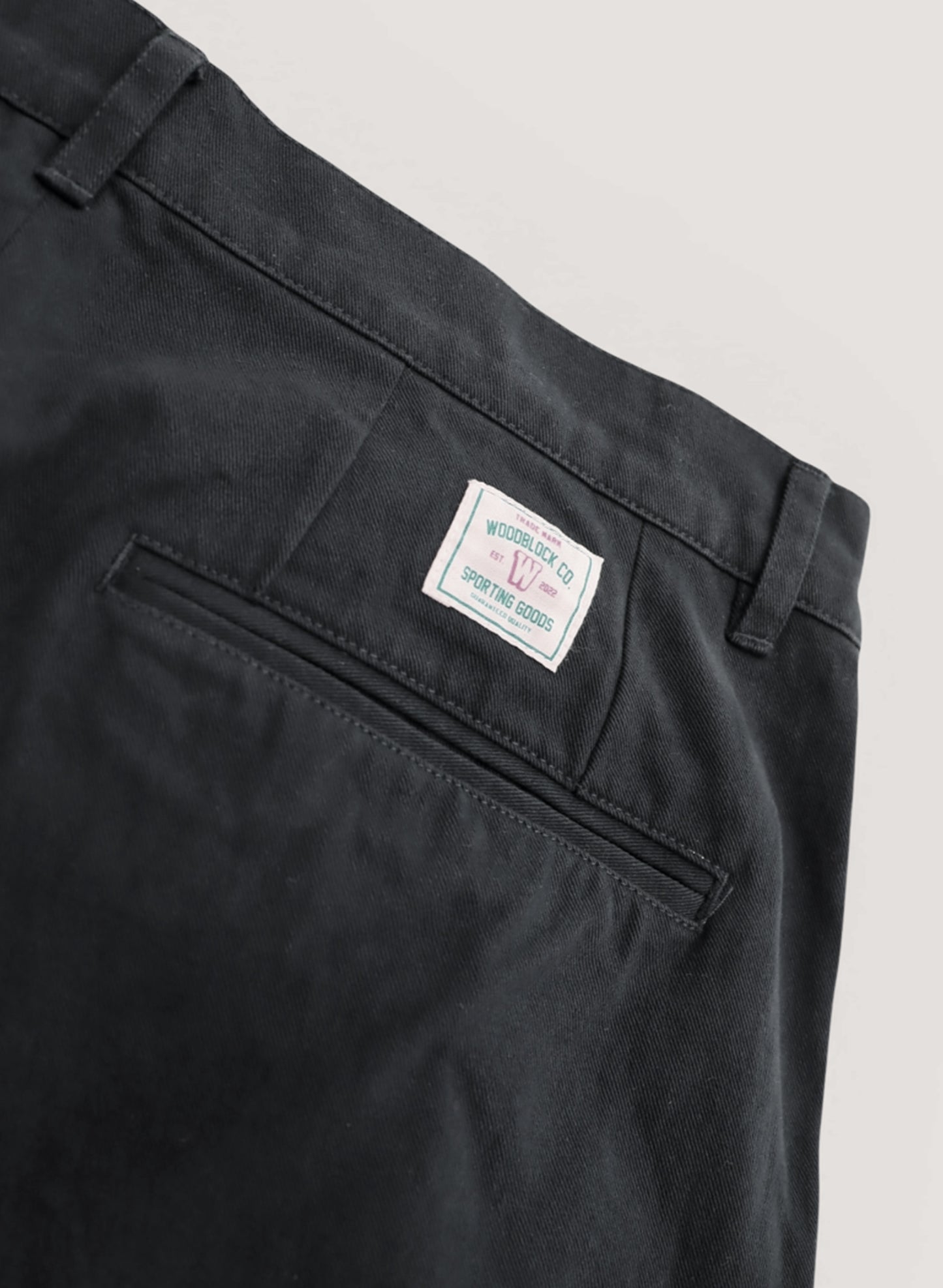 WOODBLOCK 2TUCK CHINO SHORT PANT BLACK (WB-26SS-017)
