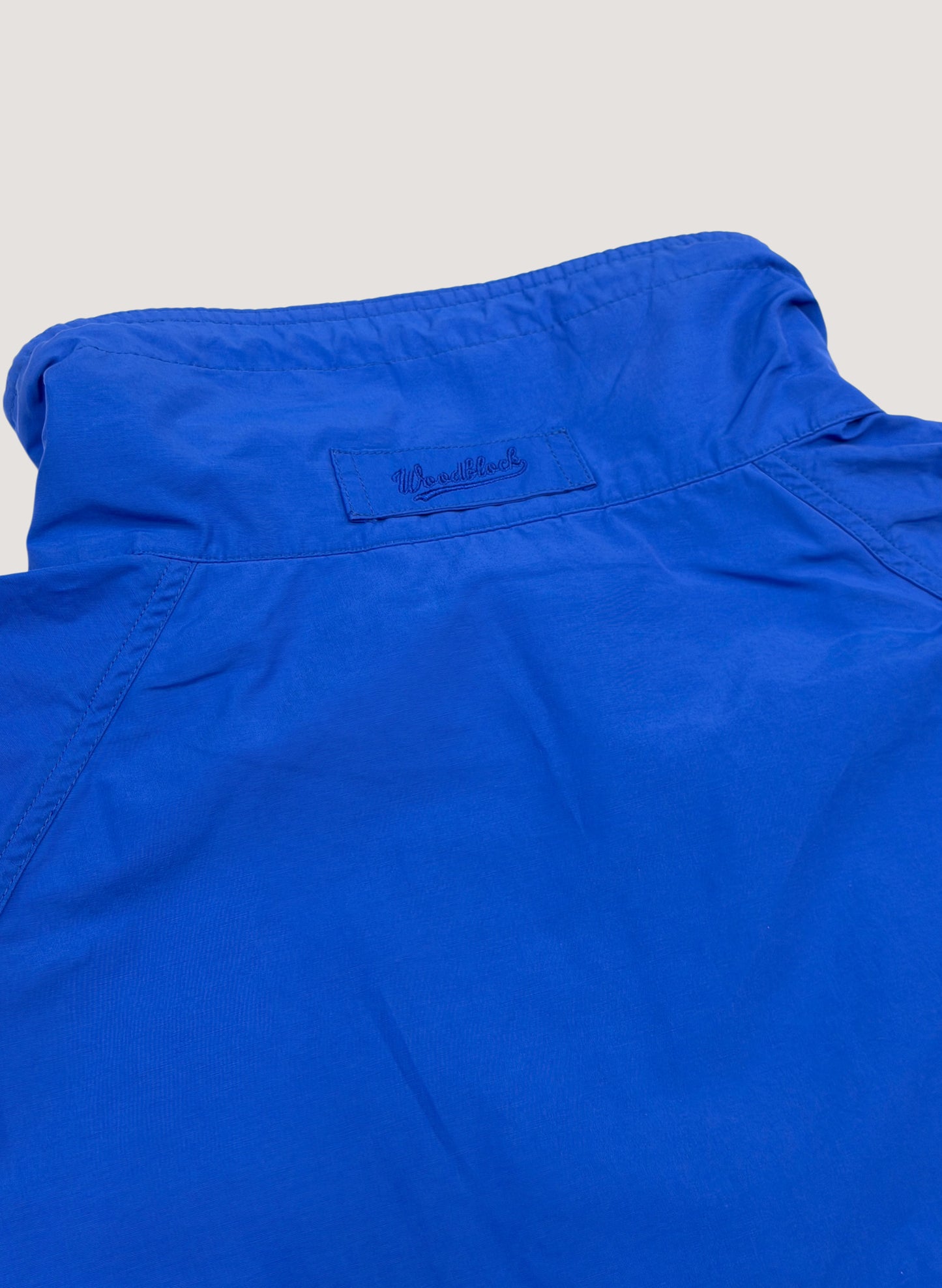 WOODBLOCK COTTON NYLON PULLOVER ANORAK BLUE (WB-26SS-006)