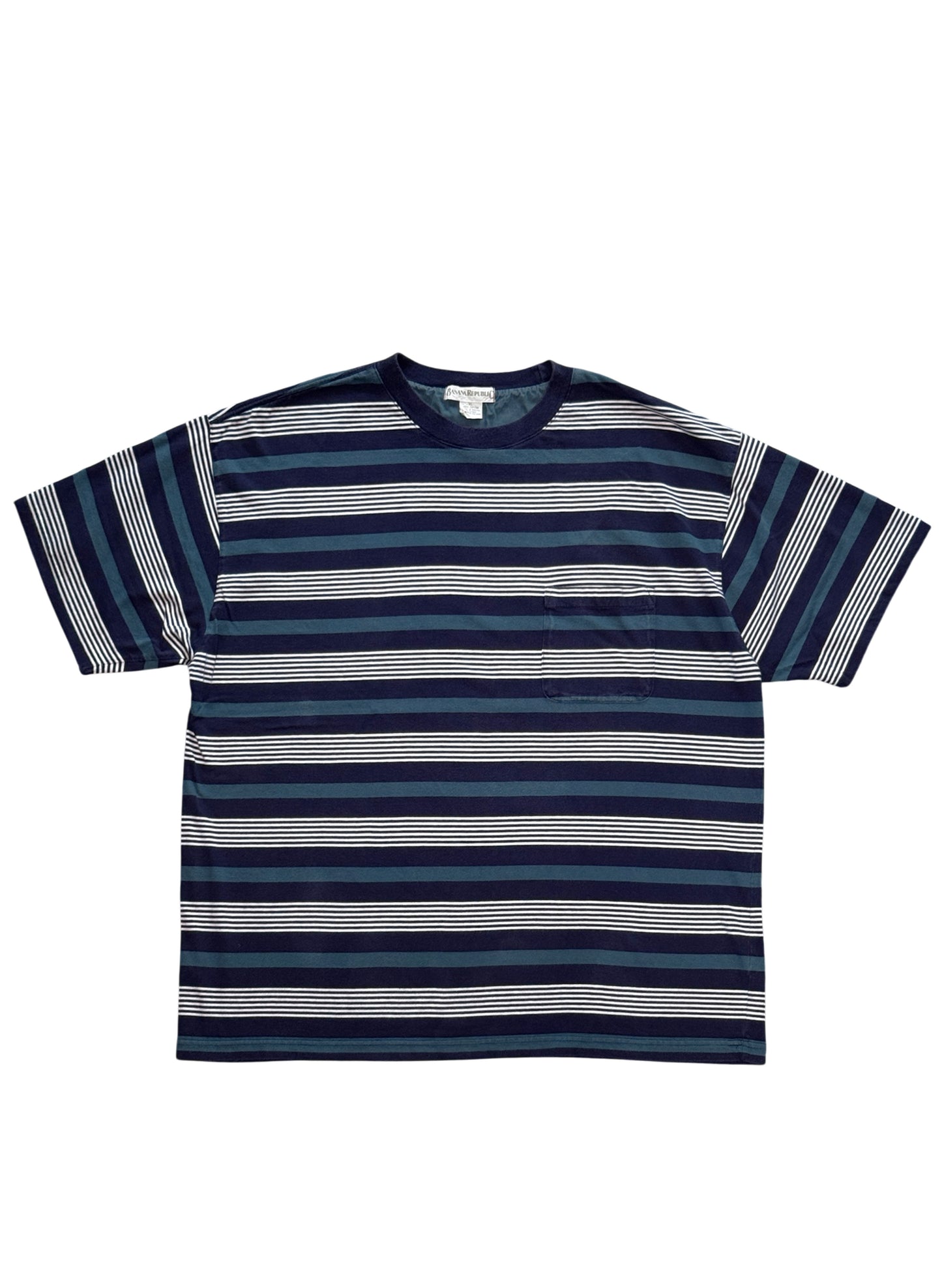 (SUP-708) BANANA REPUBLIC BORDER POCKET TEE