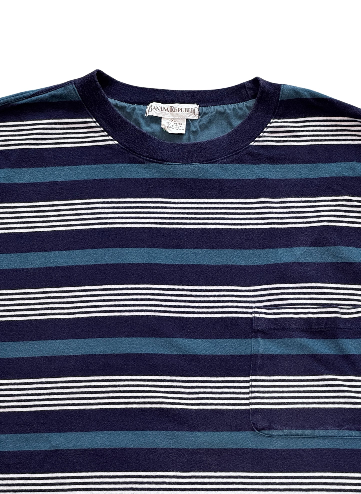 (SUP-708) BANANA REPUBLIC BORDER POCKET TEE