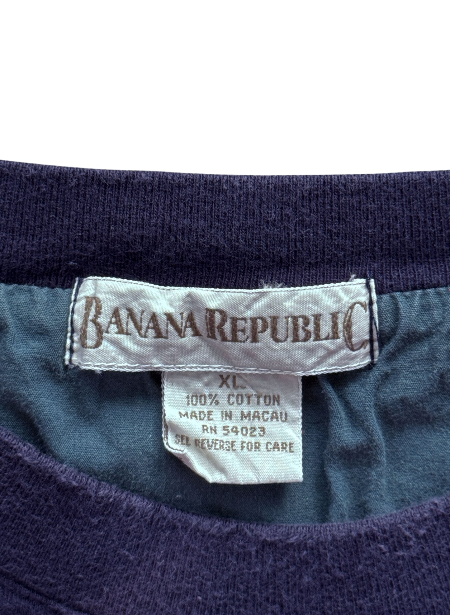 (SUP-708) BANANA REPUBLIC BORDER POCKET TEE