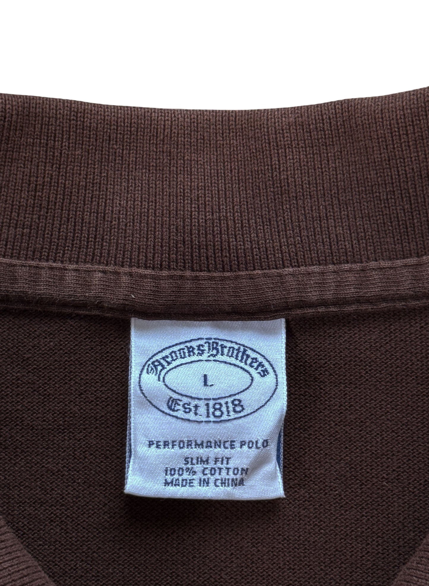 (SUP-688) BROOKS BROTHERS POLO SHIRT - BROWN