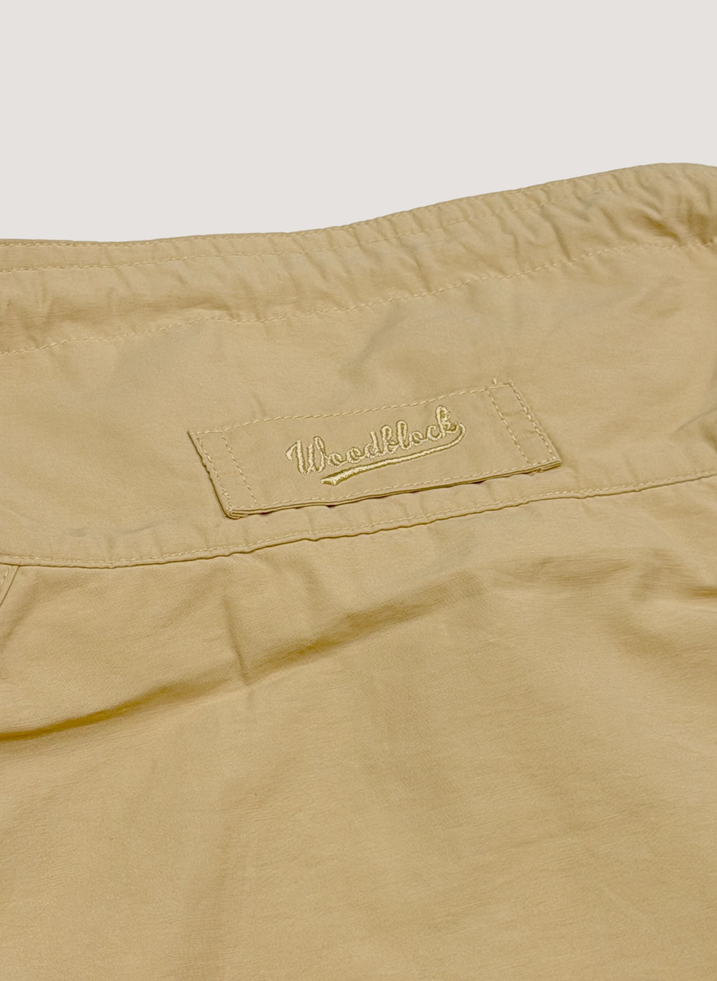 WOODBLOCK COTTON NYLON PULLOVER ANORAK BEIGE (WB-26SS-006)