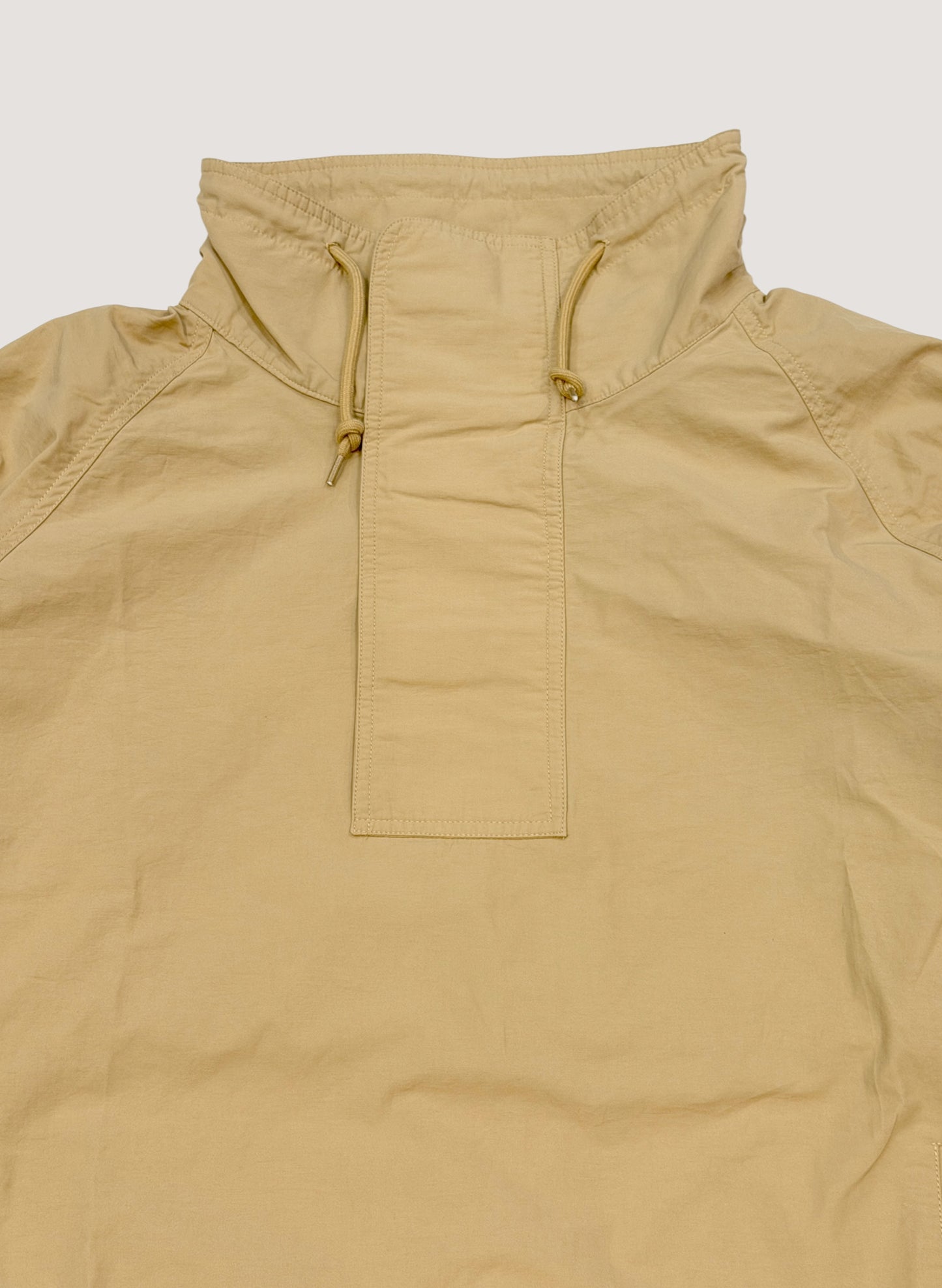 WOODBLOCK COTTON NYLON PULLOVER ANORAK BEIGE (WB-26SS-006)
